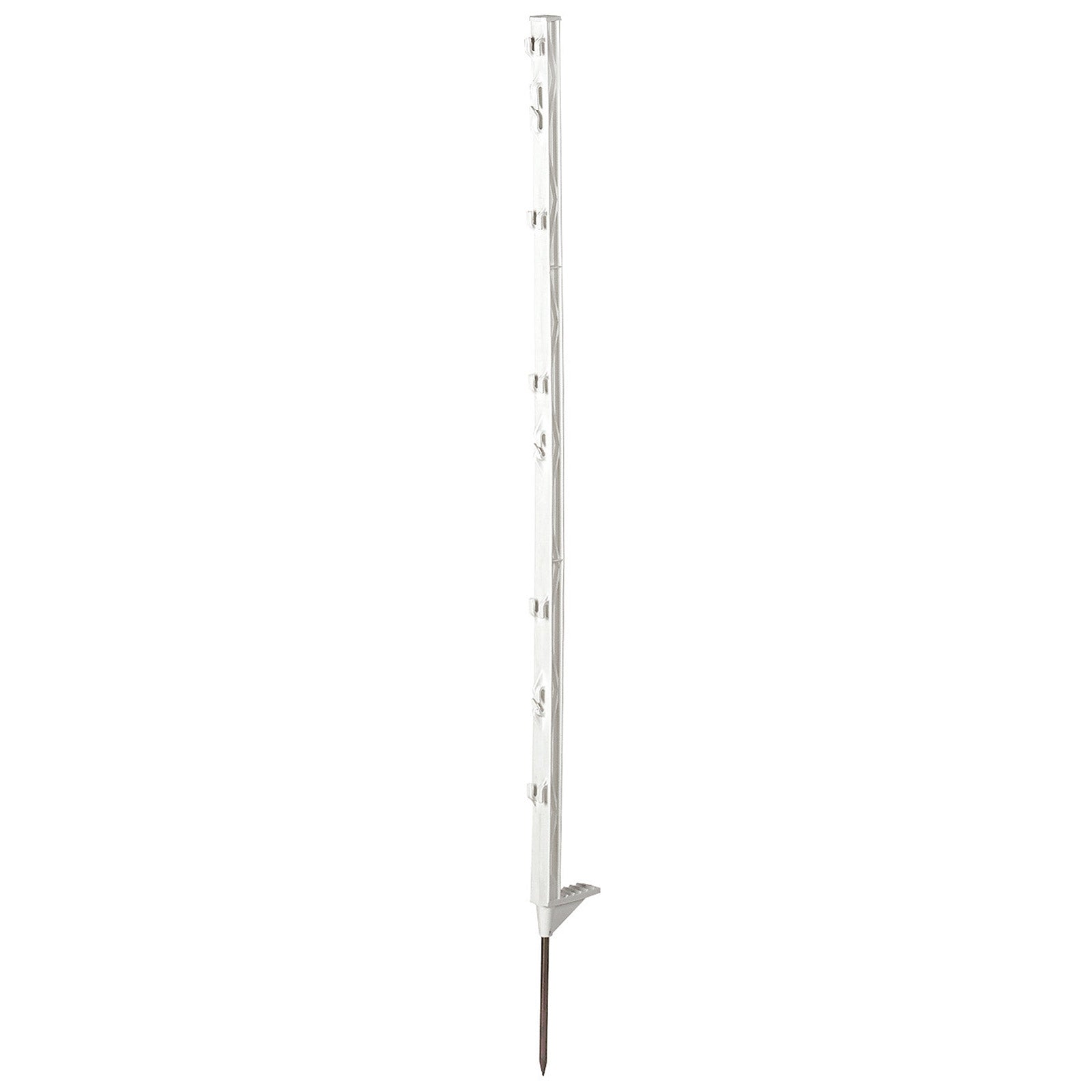 Farm Patrol Voll. kunststof paal m. stalen punt, 105cm, enk. trede, 5 stuks Schrikdraad benodigdheden