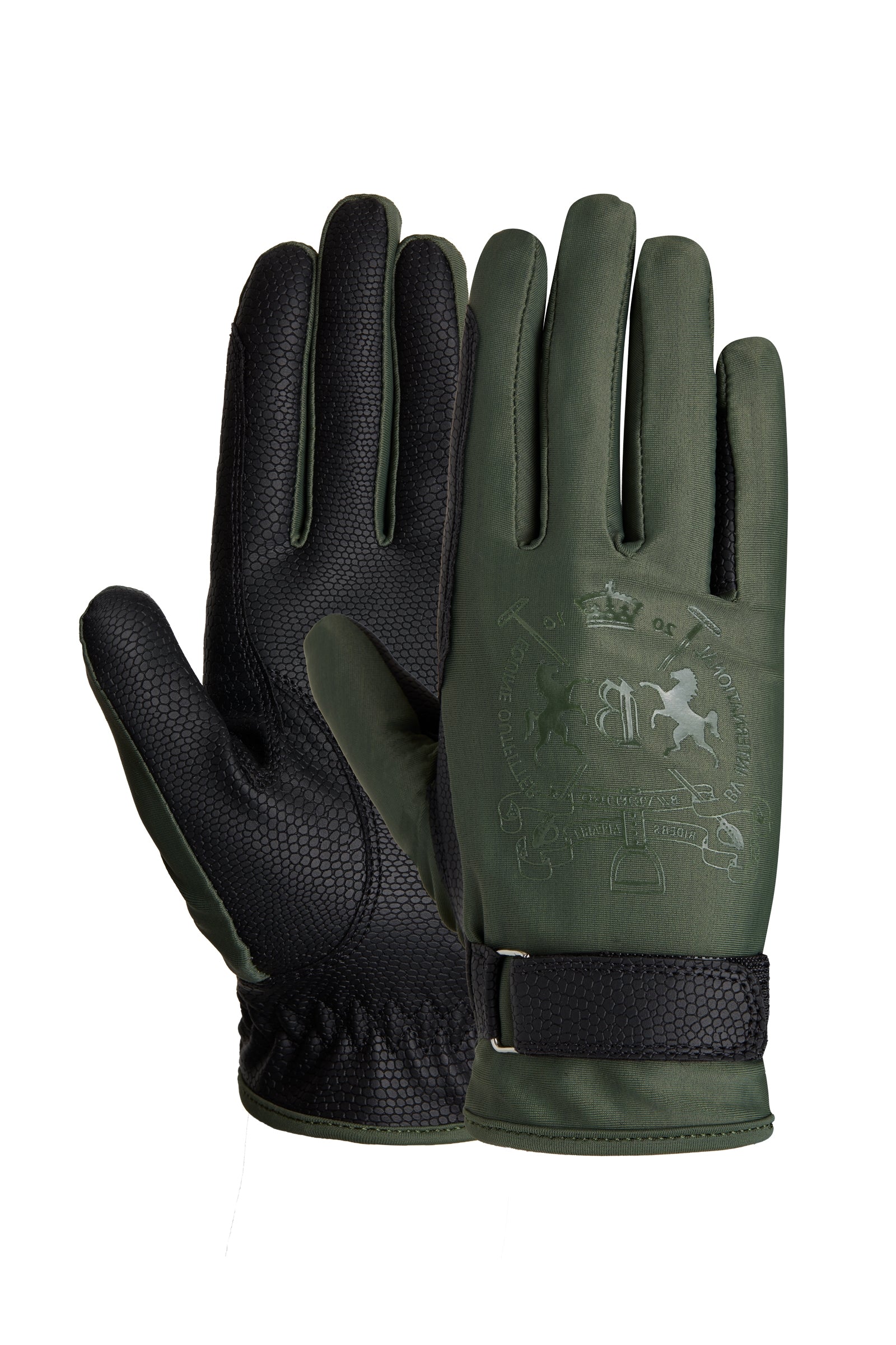 B Vertigo Laia paardrijhandschoenen met logo print, dames Rijhandschoenen