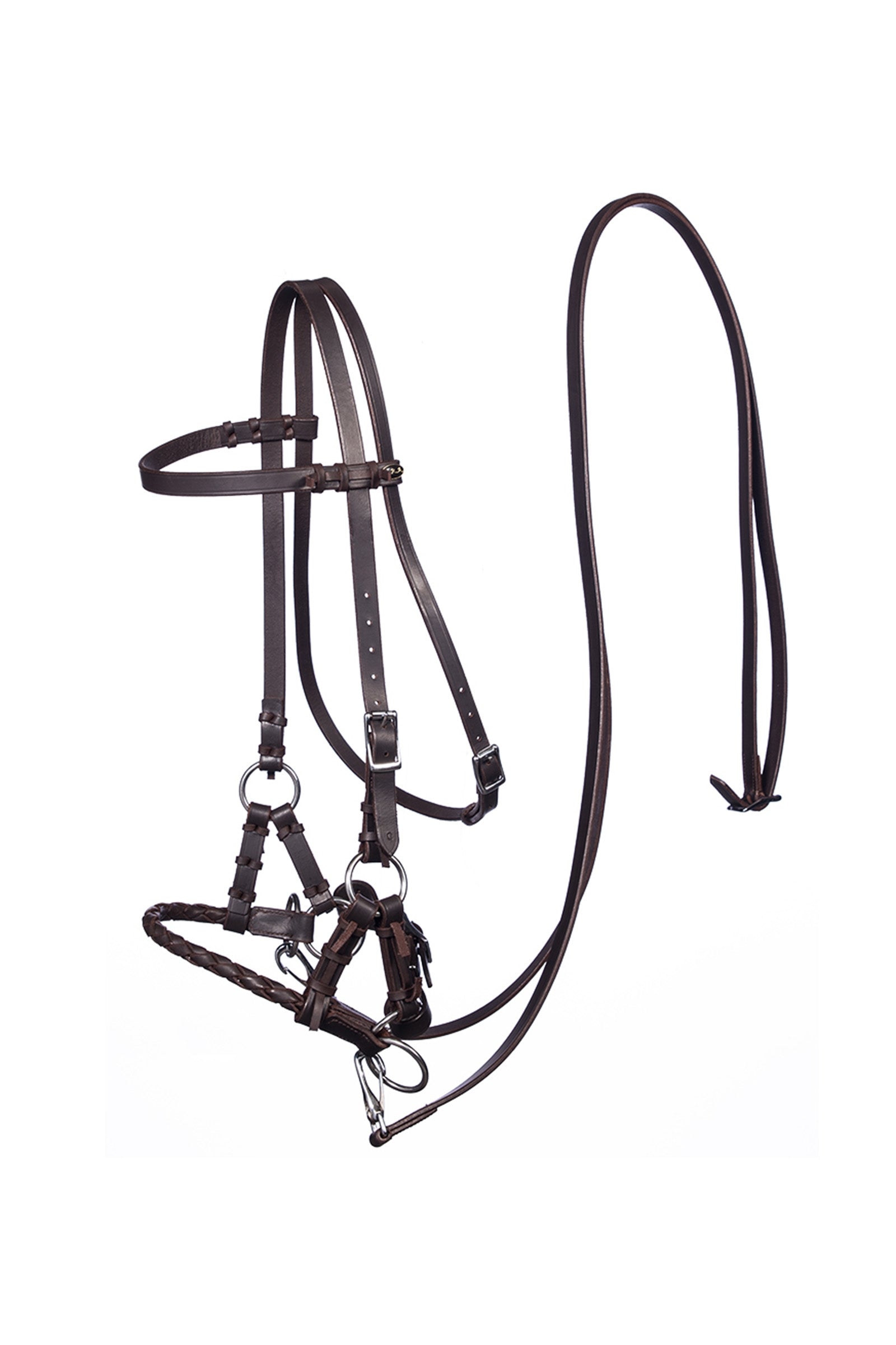 F.R.A. Freedom Riding Articles Pariba Sidepull (System 3) geweven neusriem, met teugels Hoofdstellen & Teugels