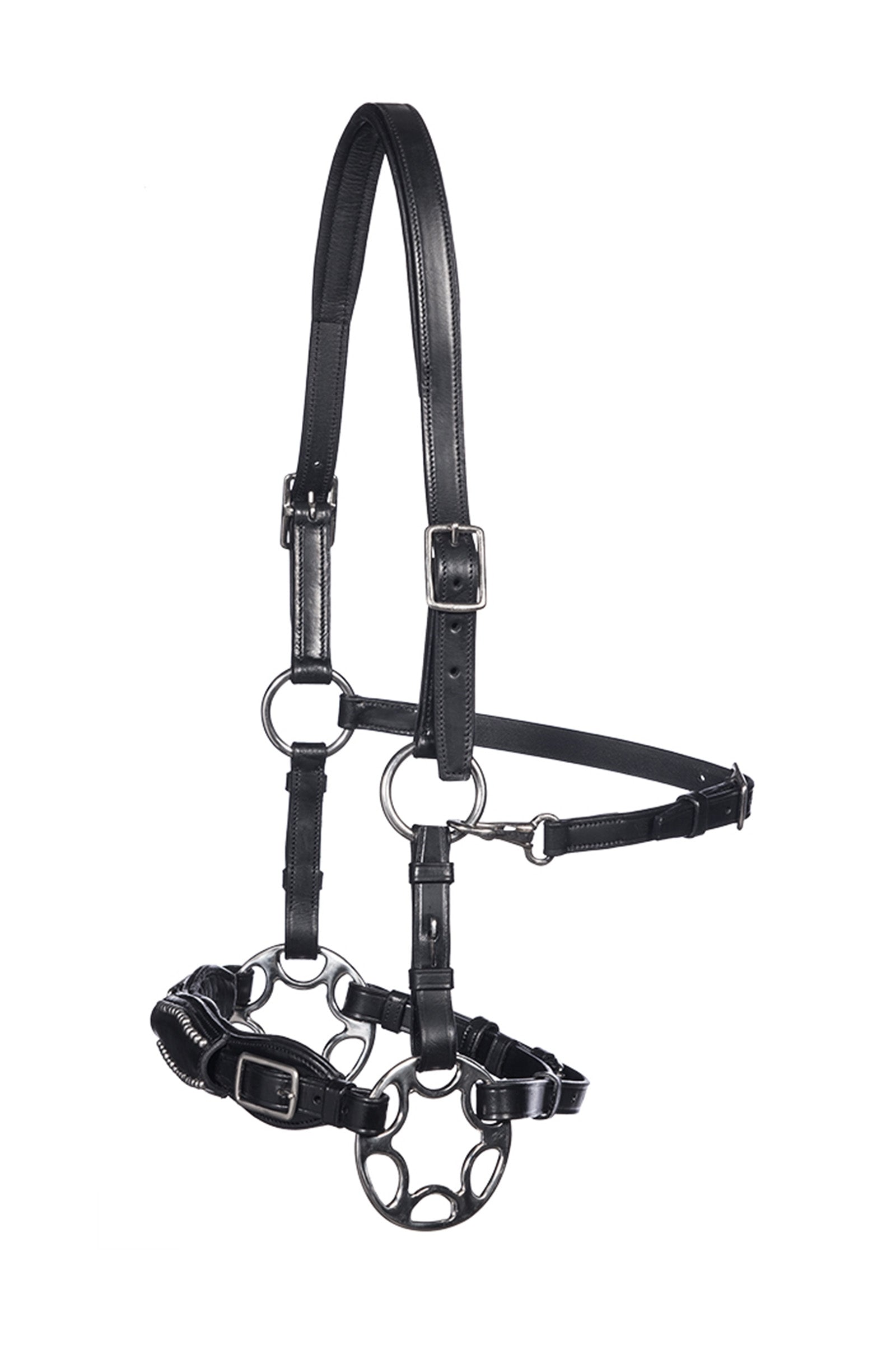 F.R.A. Freedom Riding Articles Miranti Hackamore (system 2) leder, kaakriemen, met scharen Hoofdstellen & Teugels