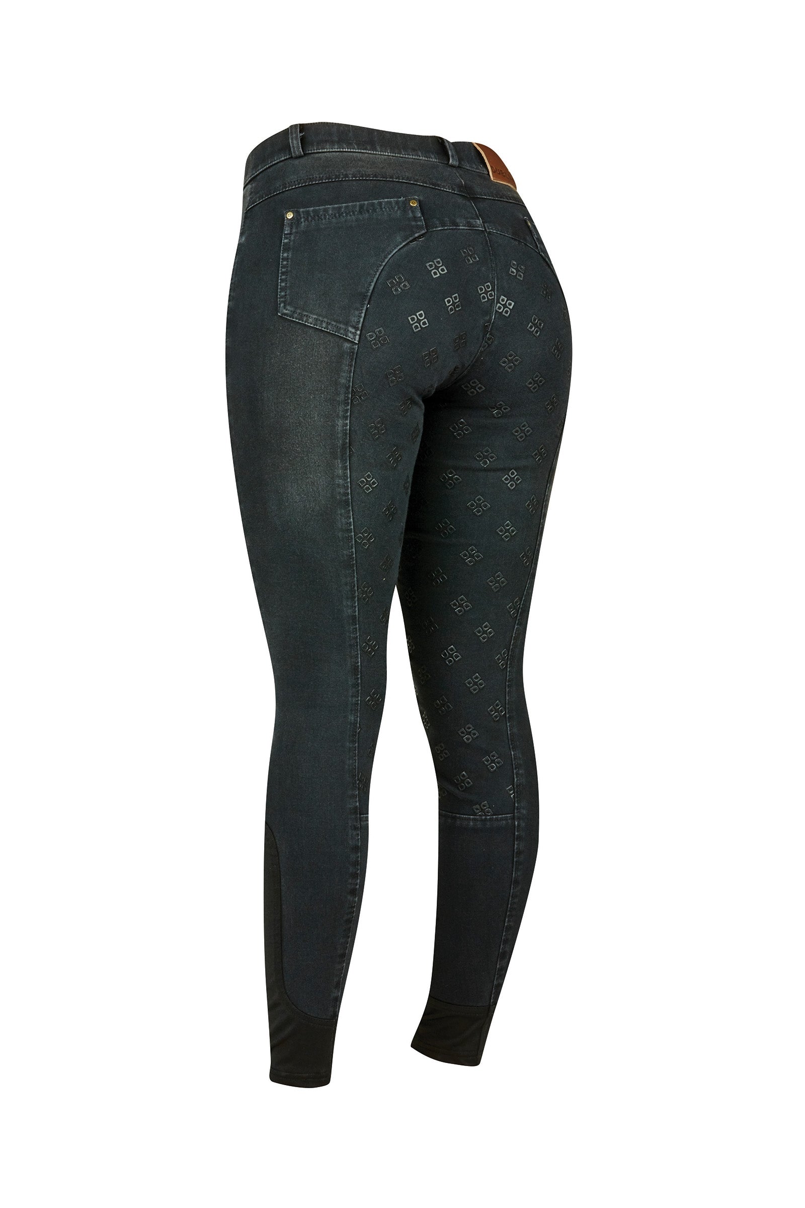 Dublin Shona Full Grip Siliconen print denim rijbroek, dames Womens Breeches