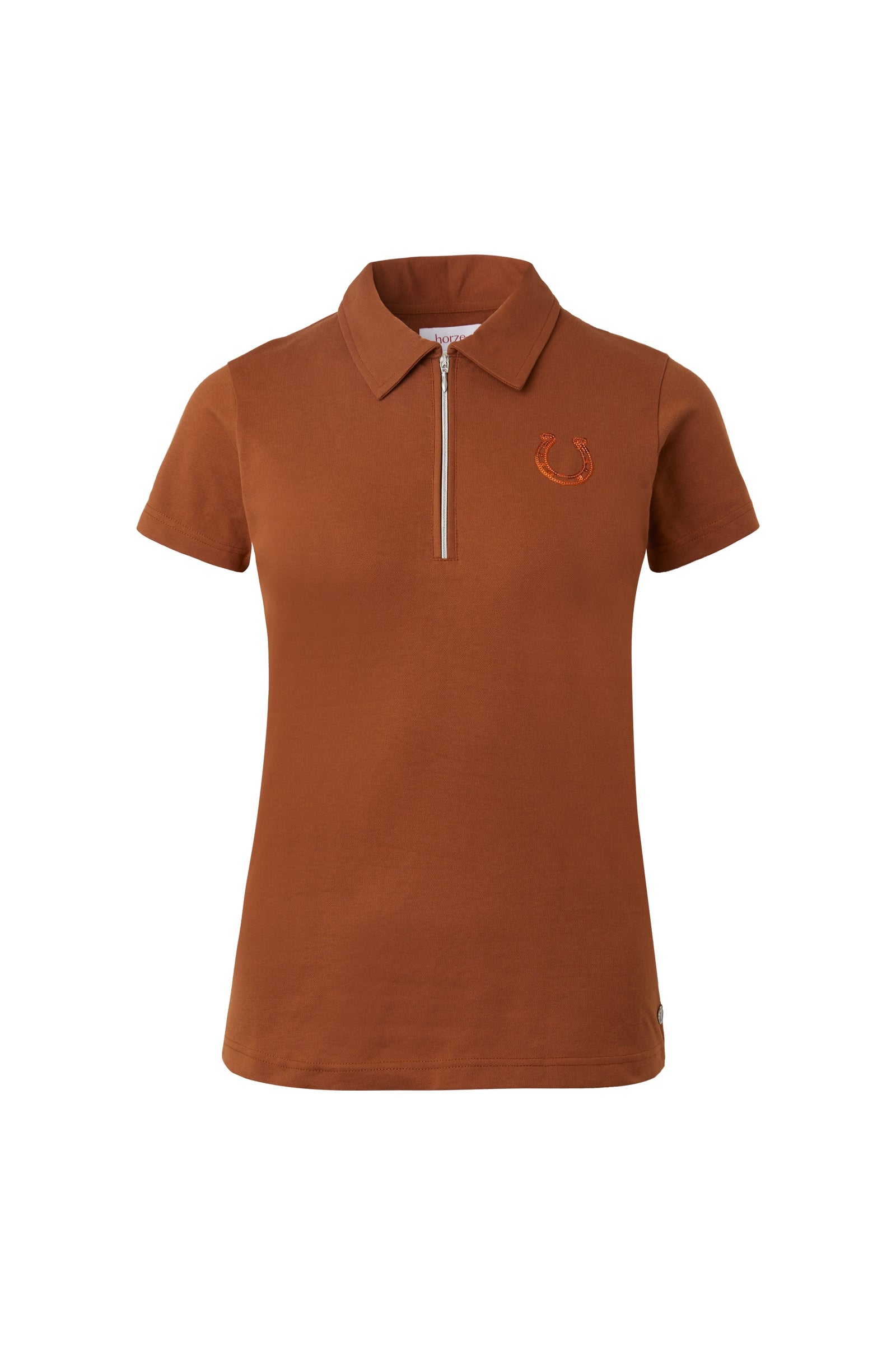 Horze Amy Katoen Stretch Poloshirt, korte mouwen, dames Dames paardrijkleding