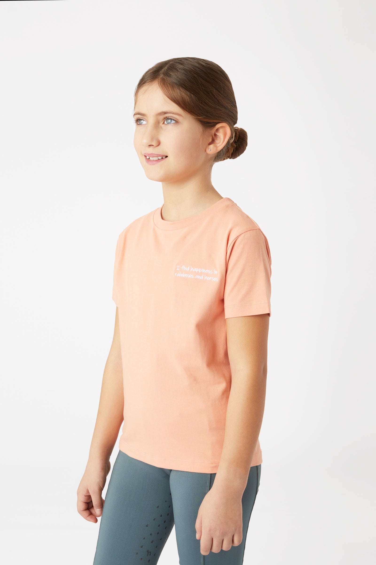 Horze Calina t-shirt met borduursel, kids Kinder paardrijkleding