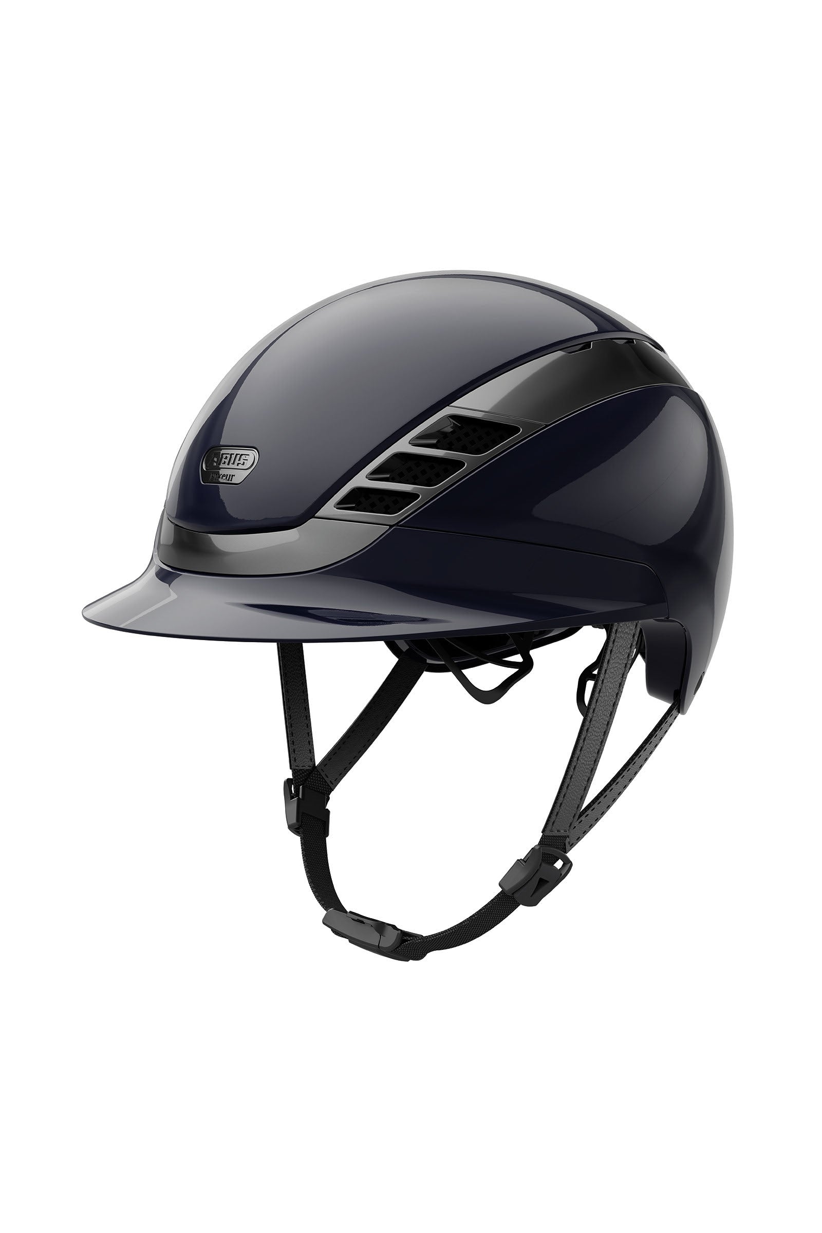 Abus Pikeur AirLuxe Chrome paardrijcap Paardrijcaps & Bodyprotectors