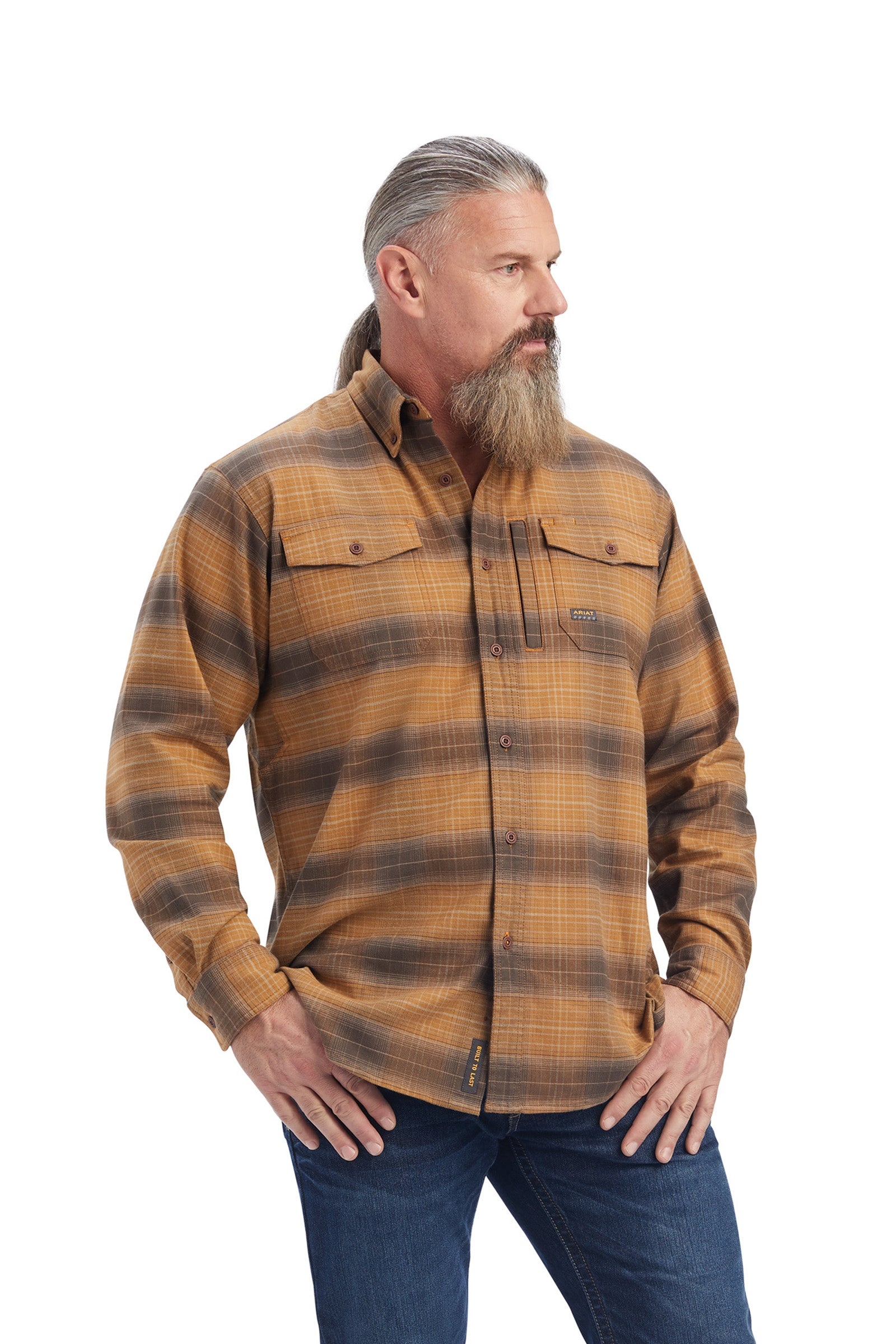 Ariat Rebar flanellen DuraStretch werkshirt Heren paardrijkleding