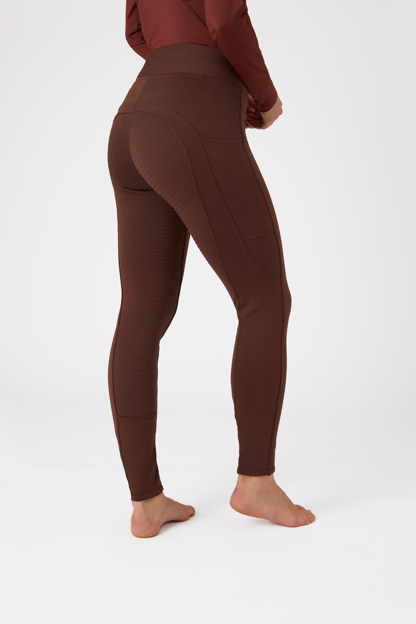 Horze Active fullgrip winter rijlegging met telefoonzak, dames Womens Breeches