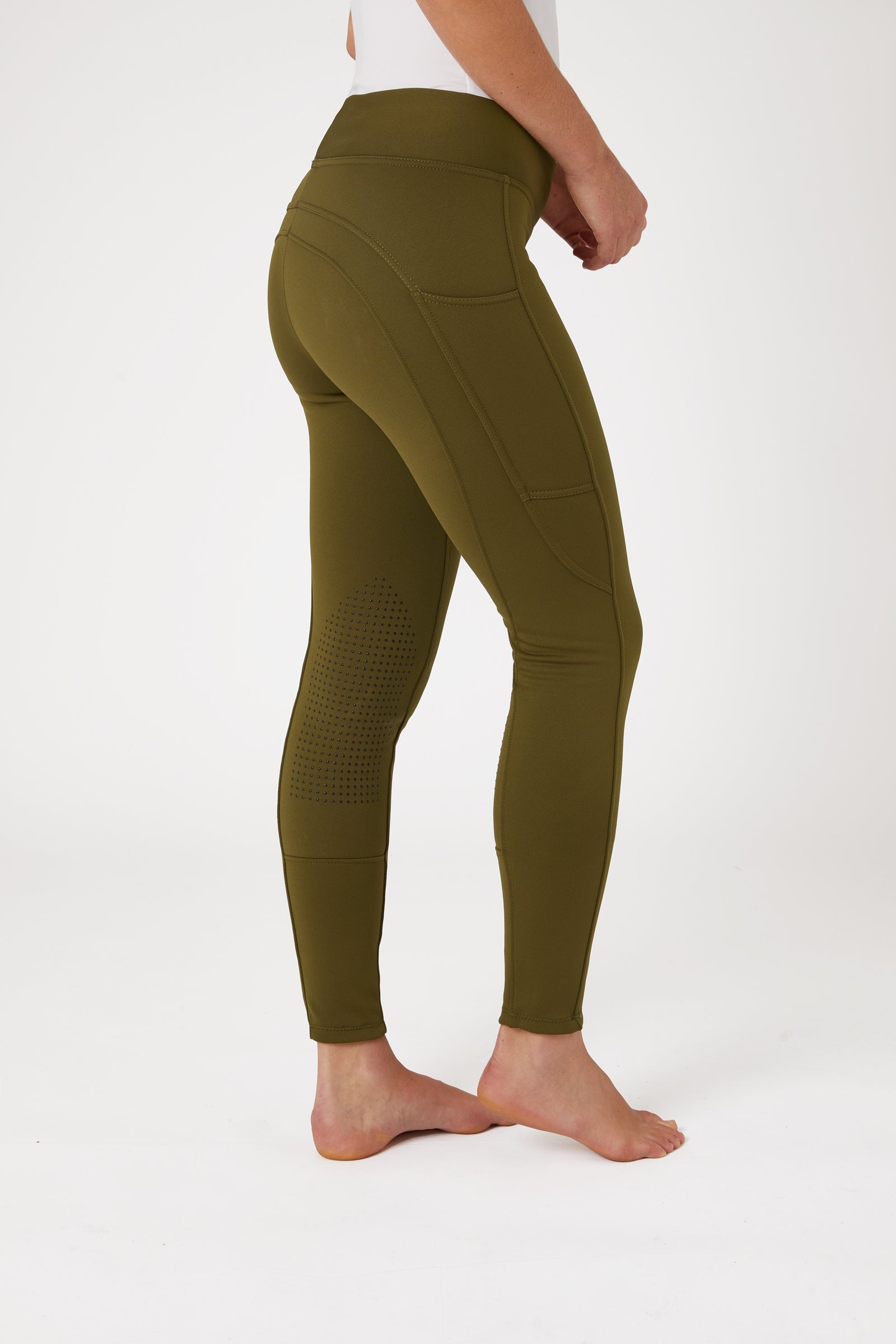 Horze Active kniegrip winter rijlegging met telefoonzak, dames Womens Breeches