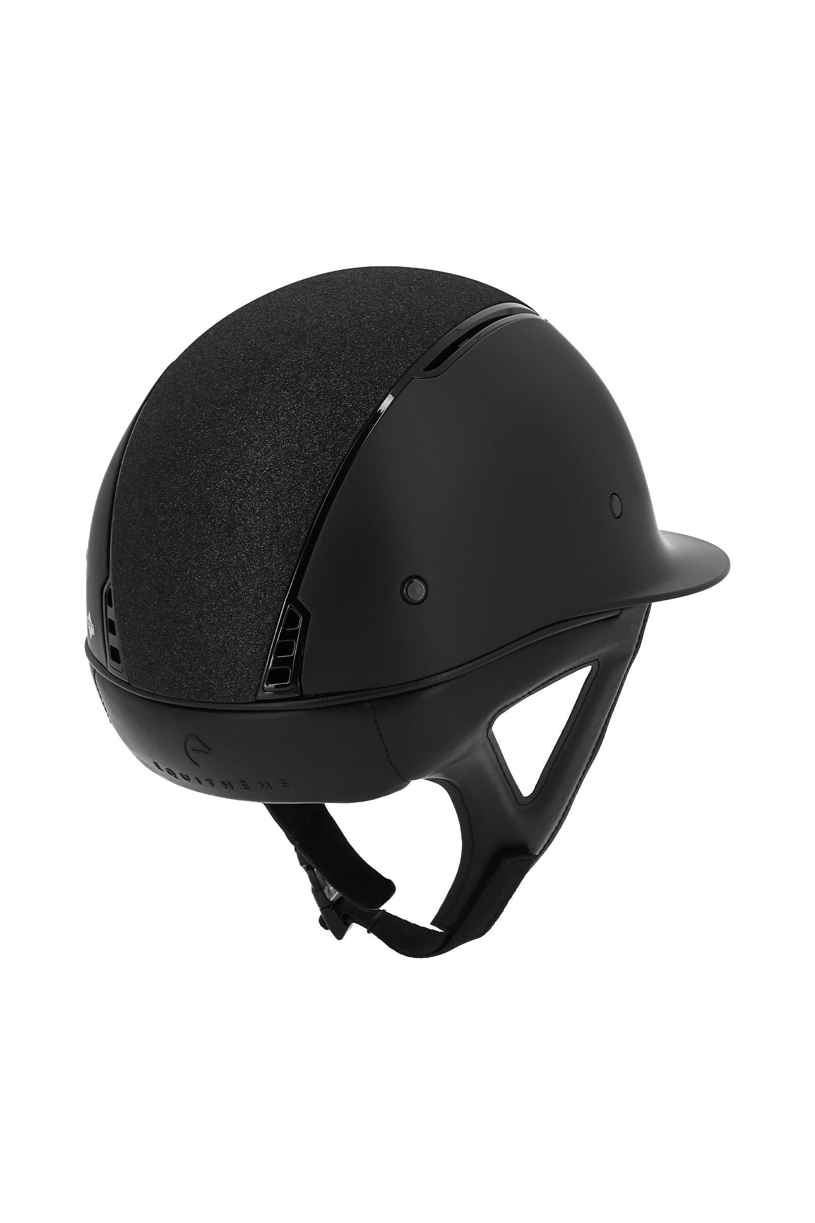 EQUITHÈME Soazy Helmet, Matt With Glossy Insert & Crystal Fabric Top Safety Equipment