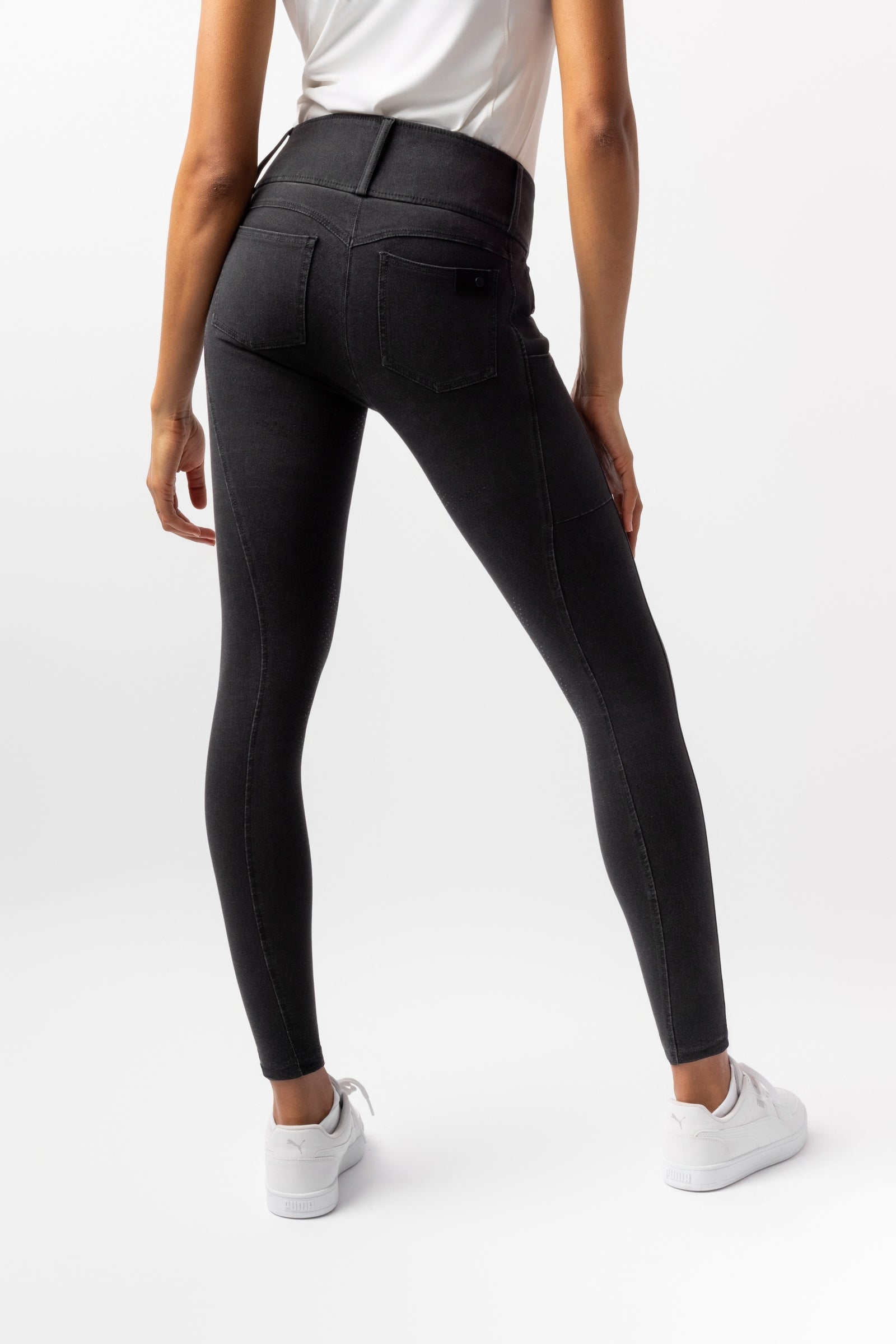 Horze Carolyn dames denim fullseat rijbroek Dames paardrijkleding