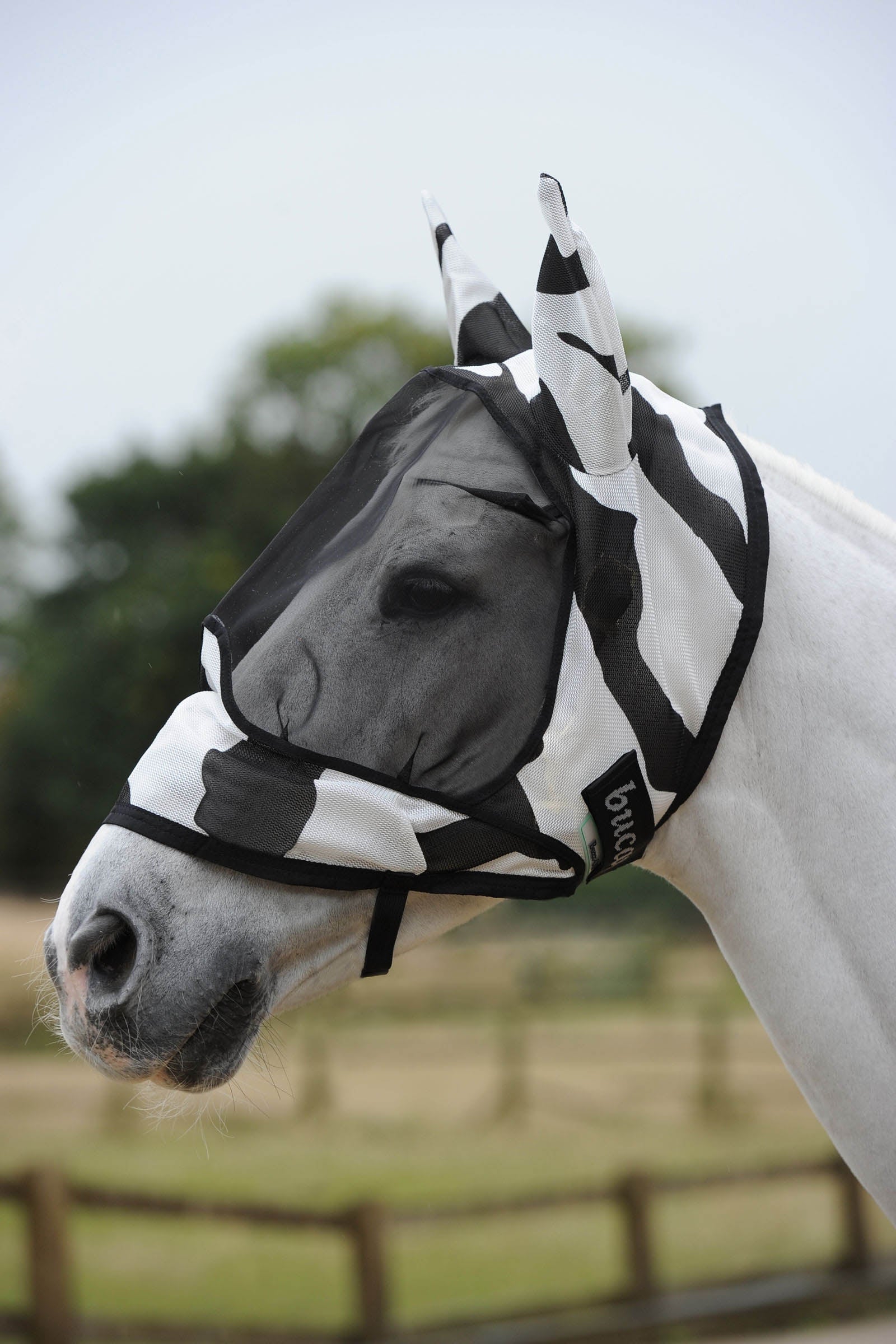 Bucas Buzz-Off Zebra Deluxe Vliegenmasker Vliegenbescherming