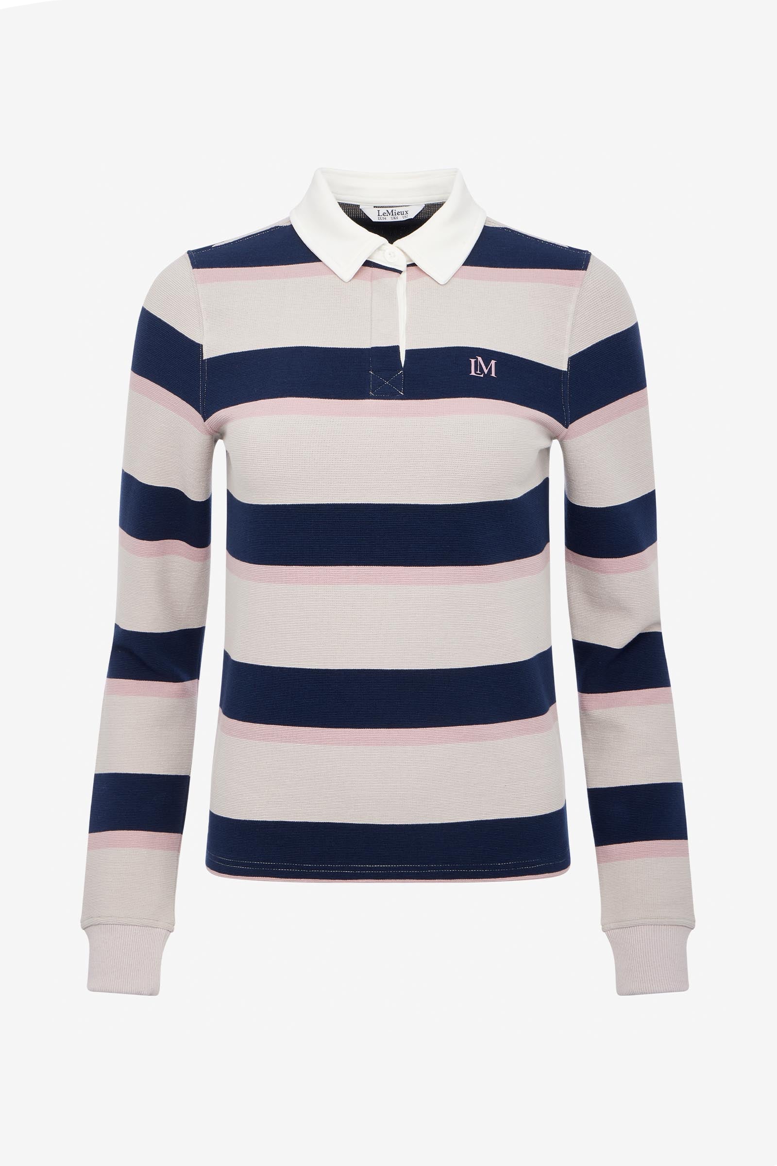 LeMieux Sloane dames rugbyshirt met strepen Dames paardrijkleding