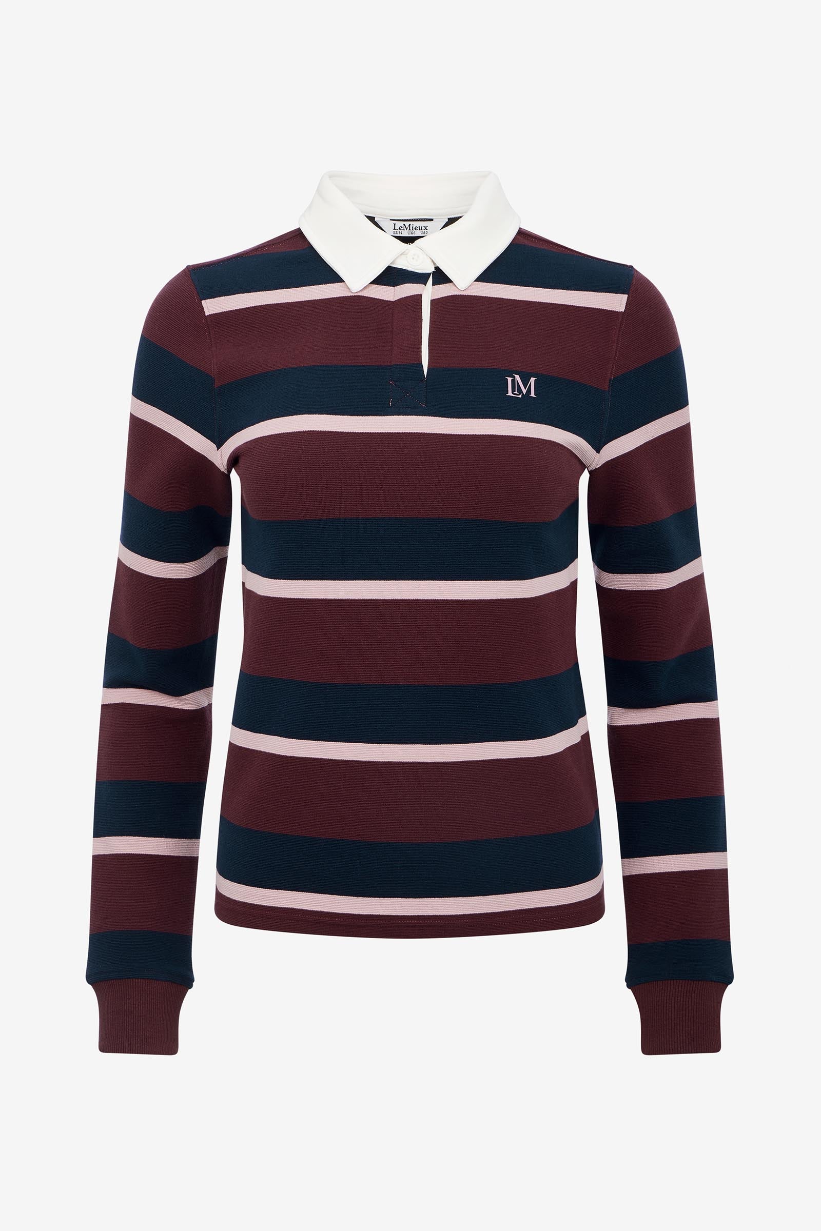 LeMieux Sloane dames rugbyshirt met strepen Dames paardrijkleding