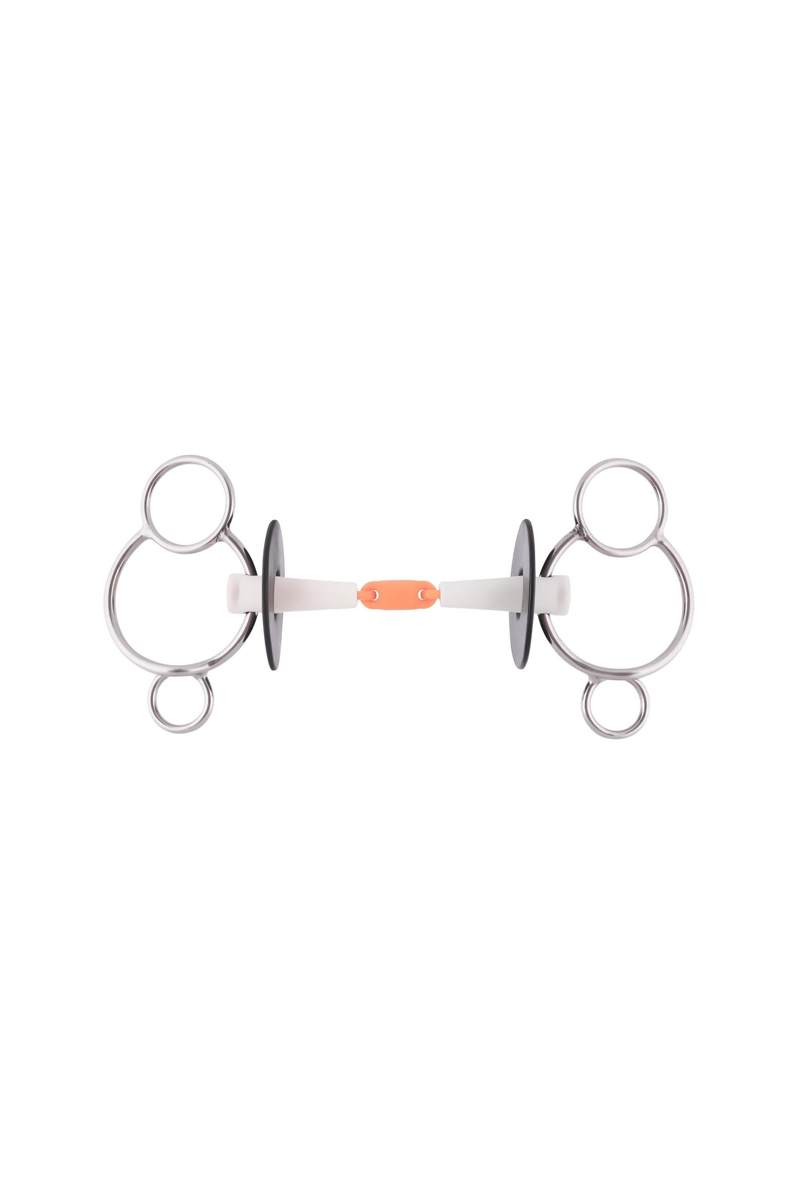 Sprenger Nathe 3-ring bit, dubbel gebroken, 18 mm, thermoplast Bitten