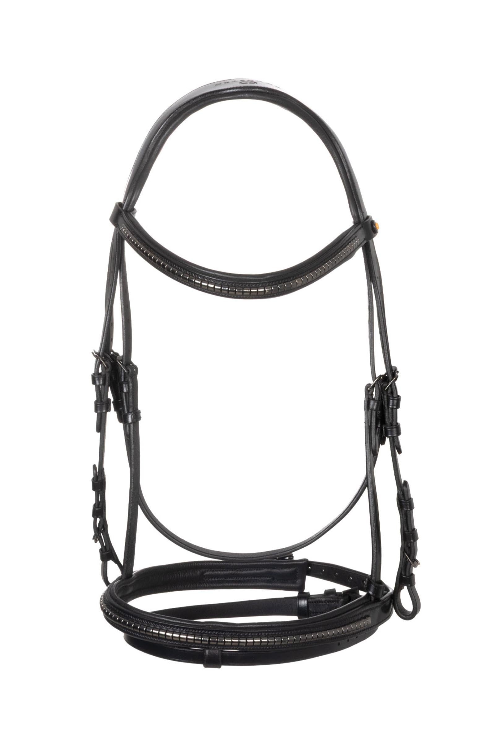 Equestro Leather Bridle With Black Clincher Bridles & Reins