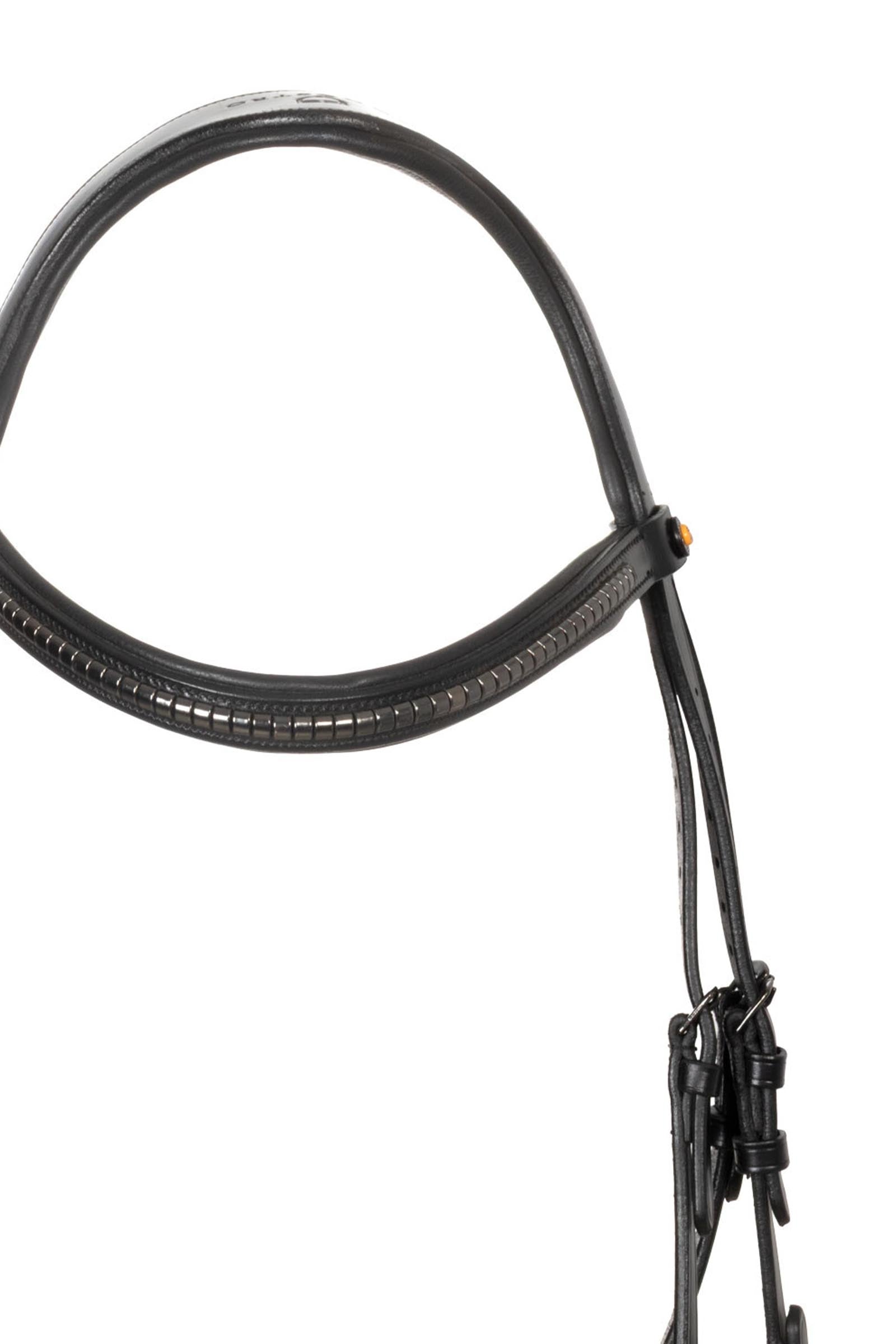 Equestro Leather Bridle With Black Clincher Bridles & Reins