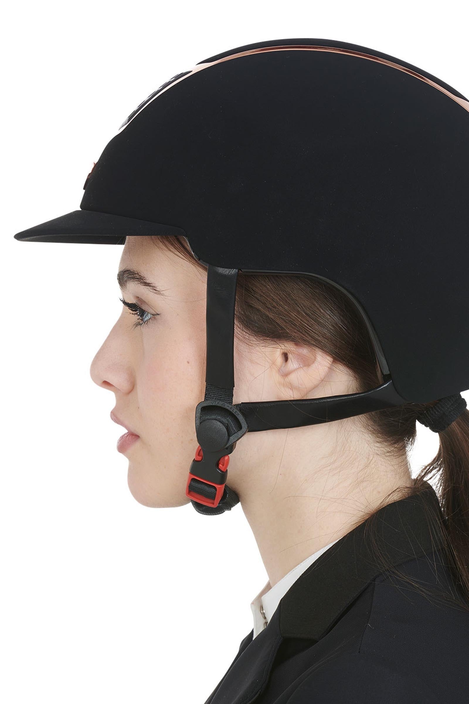 Equestro Helmet With Colored Velvet Frame Safety Equipment