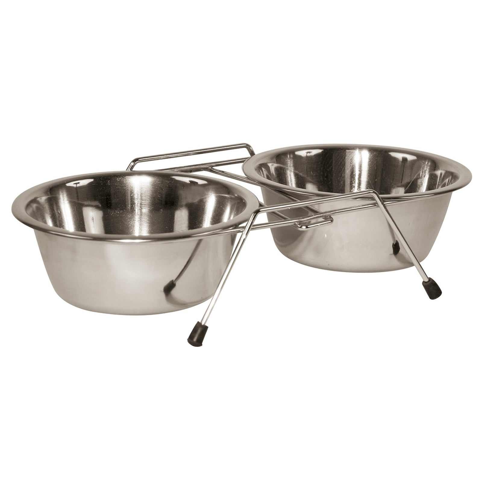 Kerbl Houder voor 2 bakjes incl. 2 x bakje van 450 ml Hond