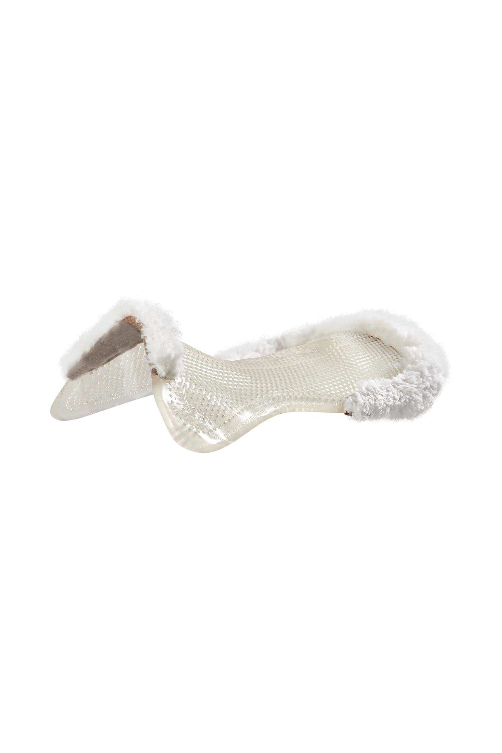 Acavallo Gel Antislip Classic Pony met Schapenvacht Halve Uitsparing Plat Zadeldekjes