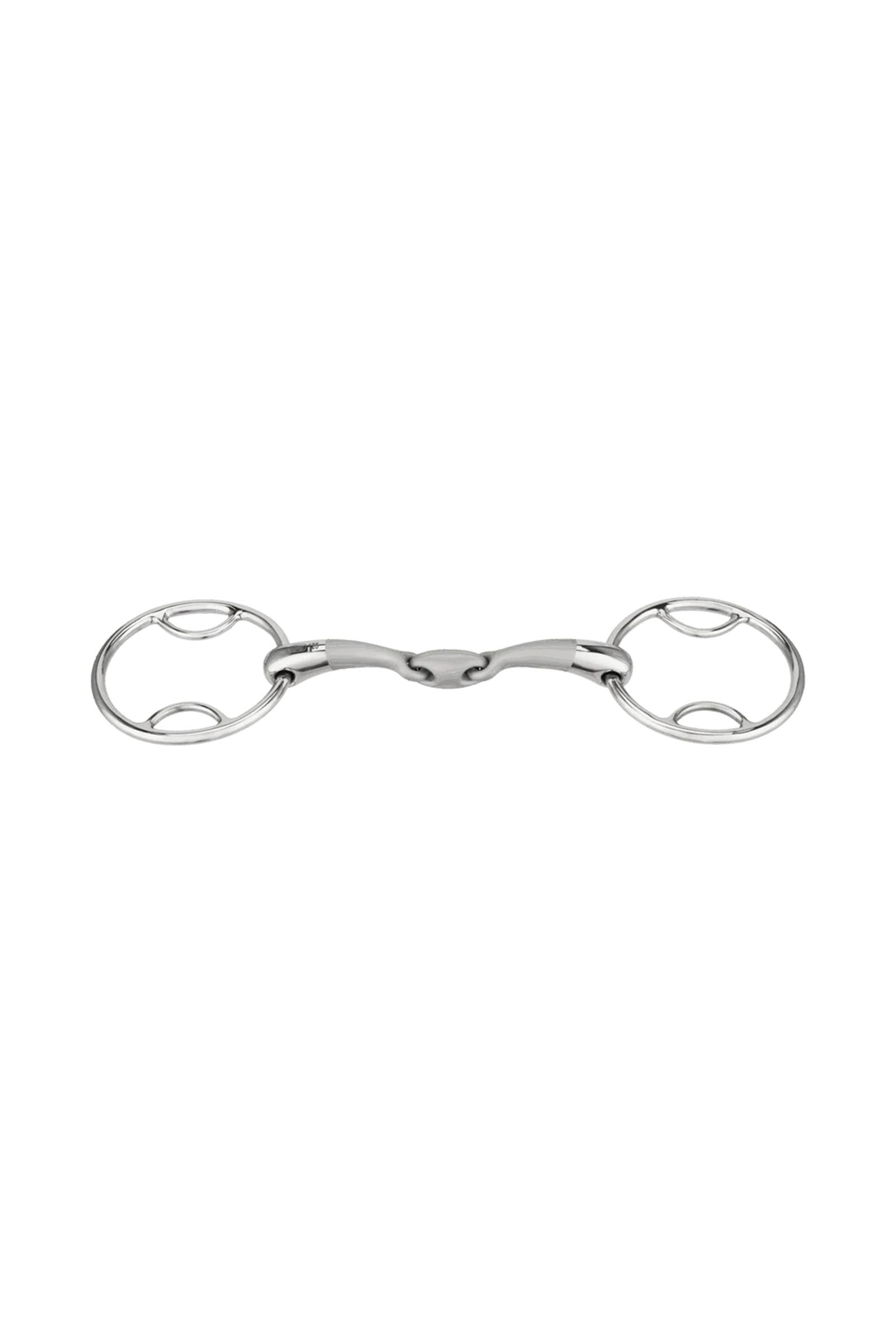 Sprenger Satinox 3-ring bit, dubbel gebroken, 14 mm, roestvrij staal Bitten
