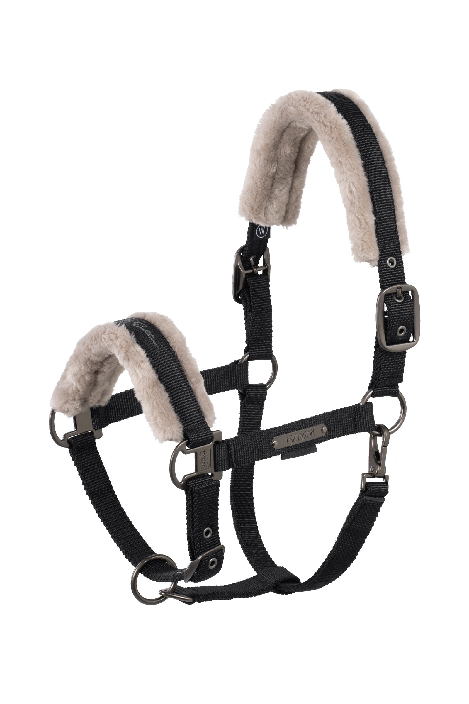 Eskadron Platinum 25 halster met dubbele gesp en imitatiebont Halsters & Halstertouwen