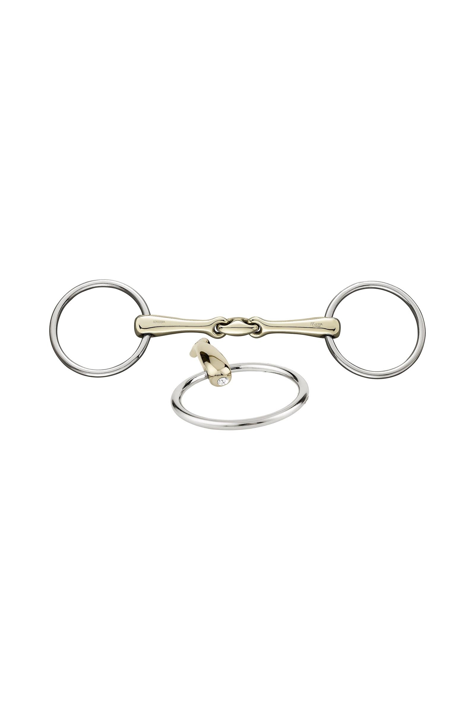 Sprenger KK Ultra Snaffle Bit, Double Jt. 14mm, Sensogan, W. Crystals Horse Bits