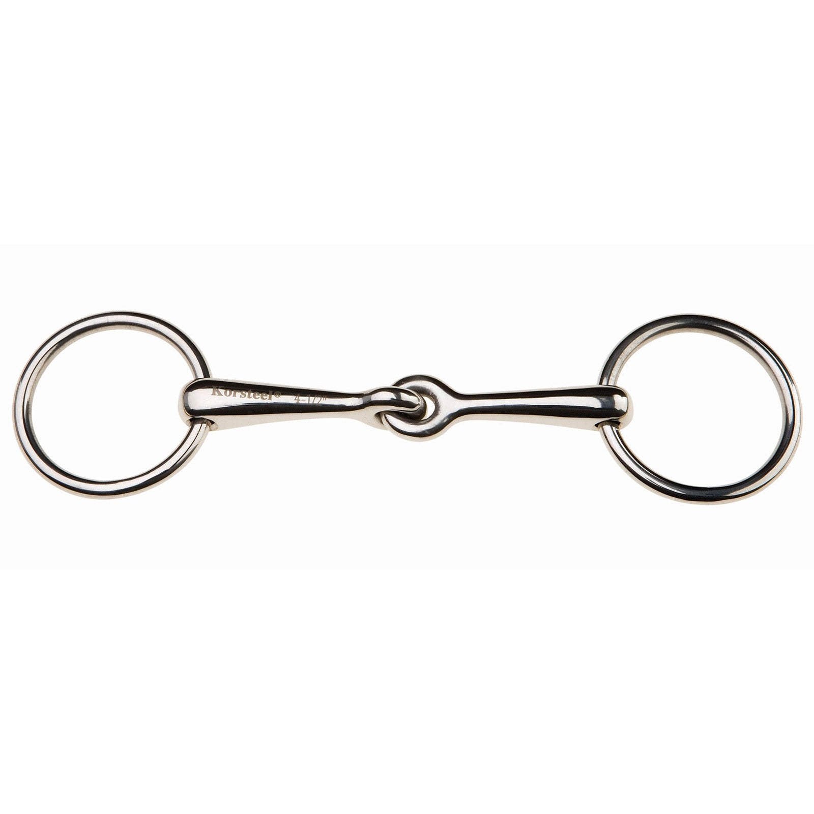Korsteel Stainless Steel Weymouth Loose Ring Bradoon Snaffle Bit Bitten