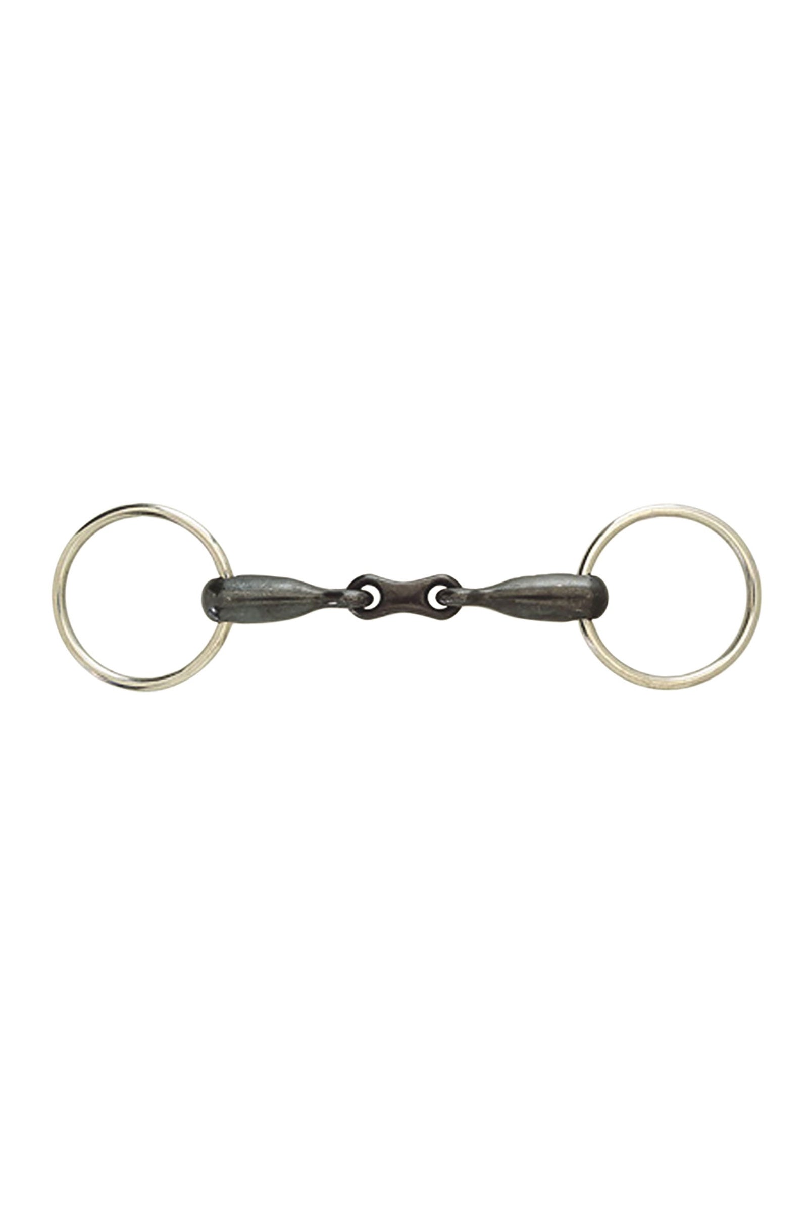 Korsteel Sweet Iron French Link Loose Ring Snaffle Bit Bitten