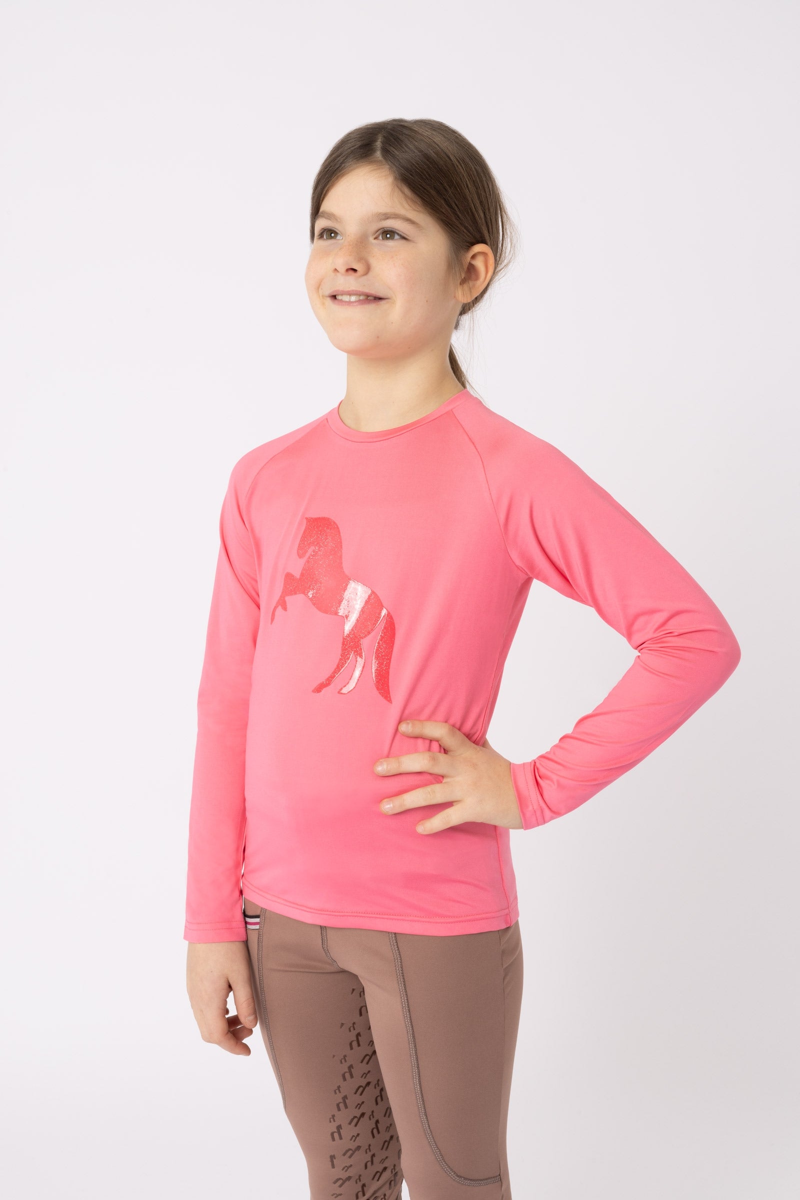 Horze Flora functionele longsleeve, kids Kinder paardrijkleding