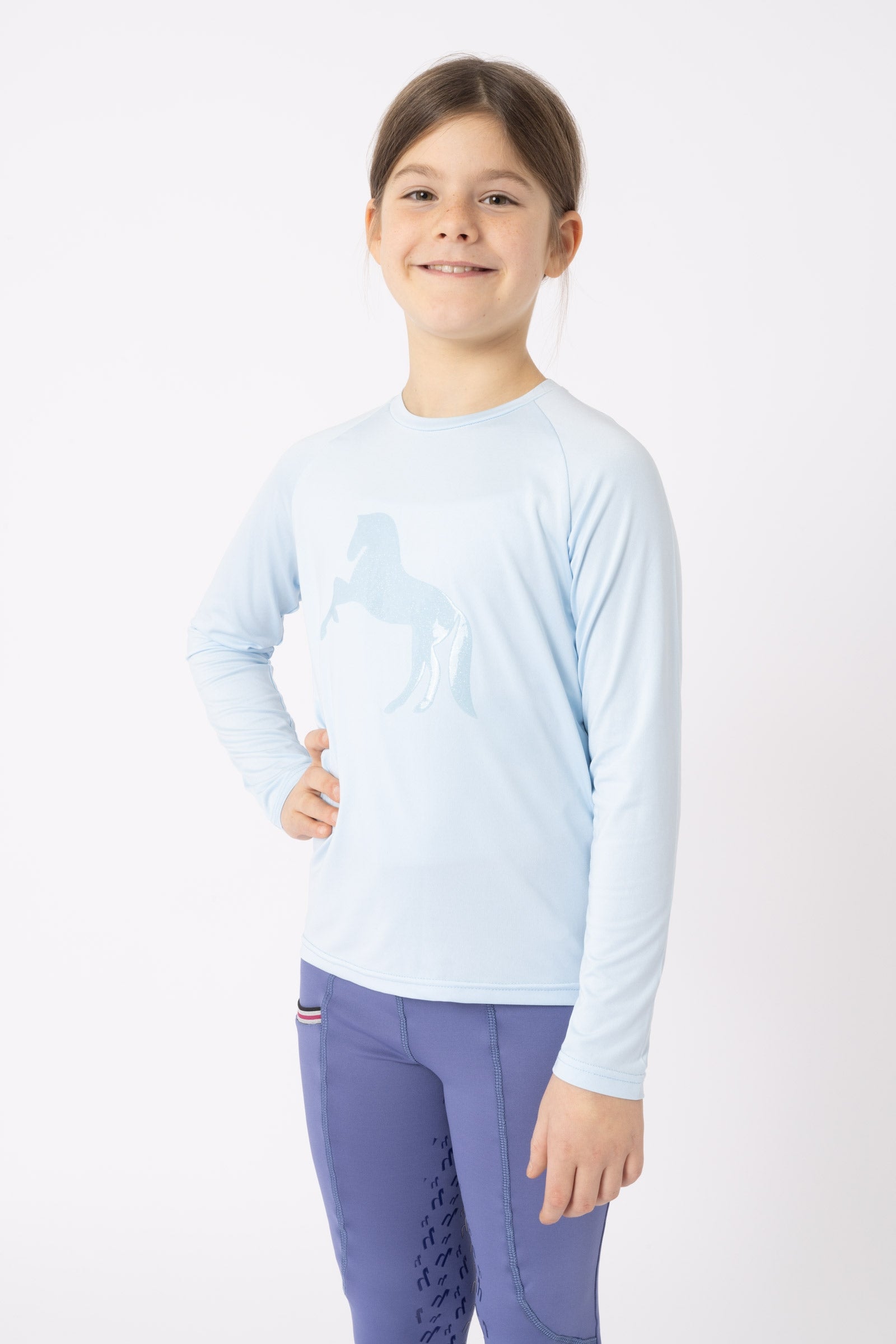 Horze Flora functionele longsleeve, kids Kinder paardrijkleding