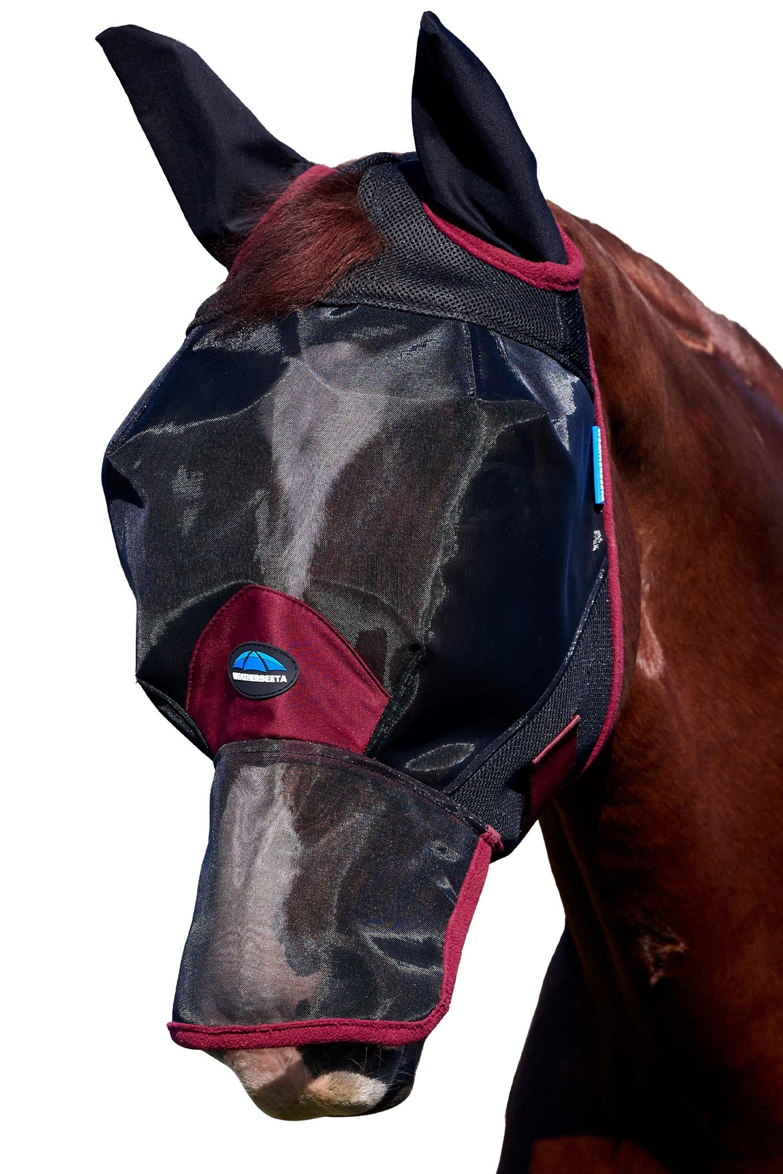 Weatherbeeta Comfitec Fine Mesh Vliegenmasker met oren en neus Vliegenbescherming