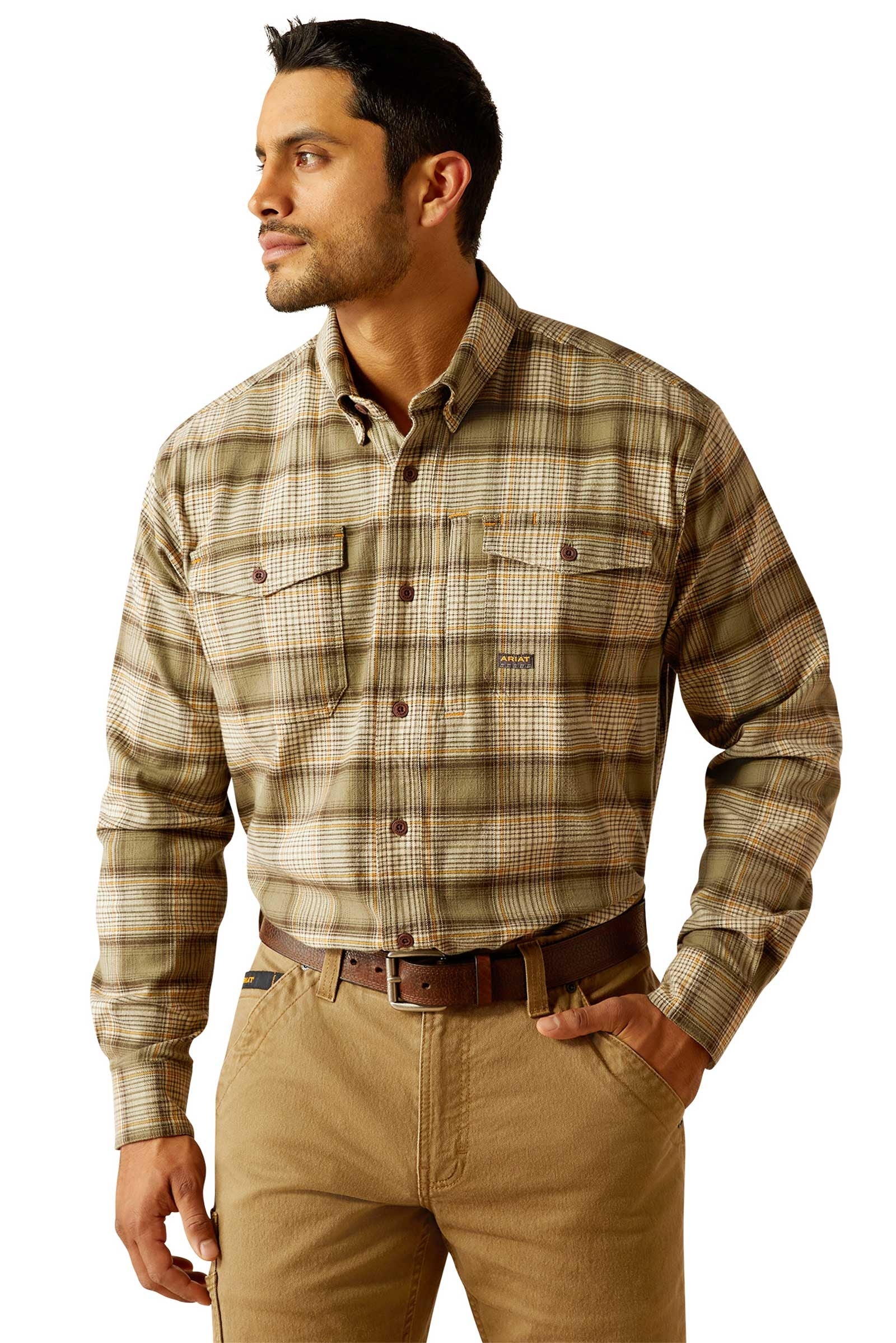 Ariat Rebar flanellen DuraStretch werkshirt Heren paardrijkleding