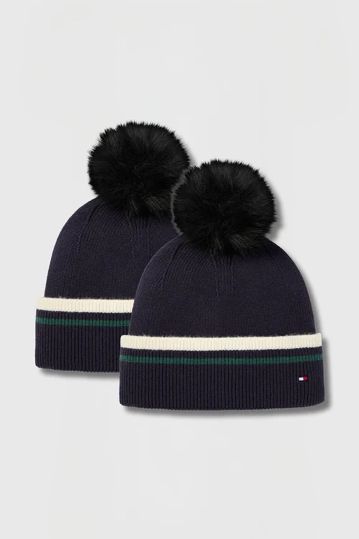 Tommy Hilfiger Equestrian Dean Pom Pom Beanie (Set of 2) Accessories