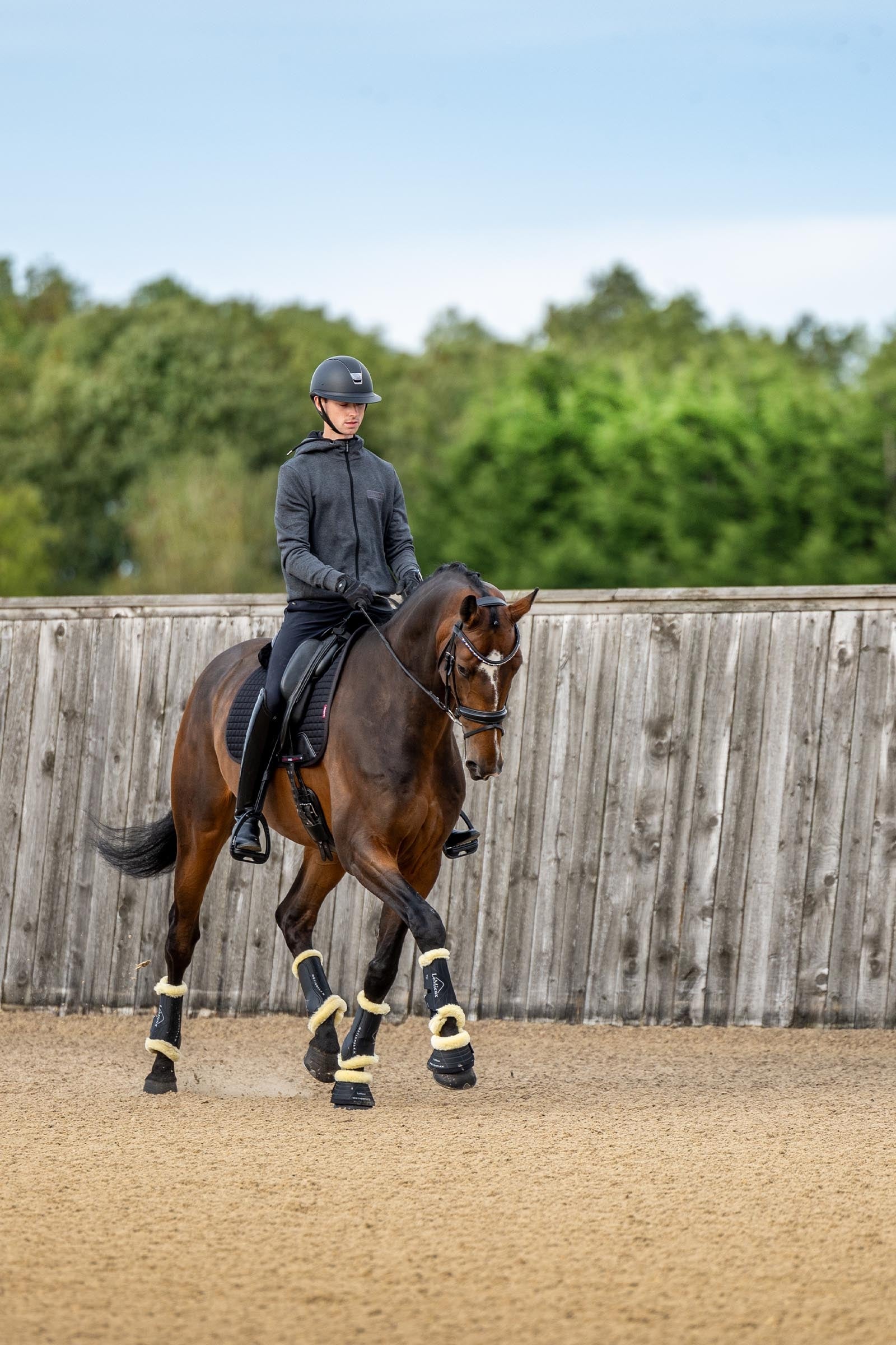 LeMieux Motionflex Dressage Boot with Fleece Edge Leg & Hoof Protection