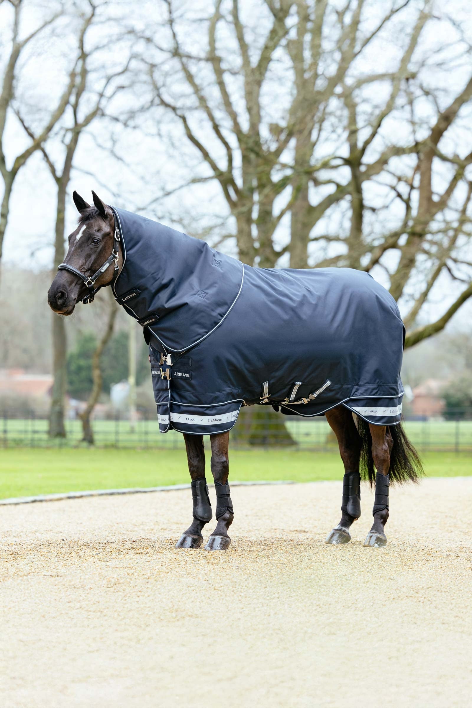 LeMieux Arika Storm-Tek regendeken met afneembaar halsdeel, 200 g Paardendekens