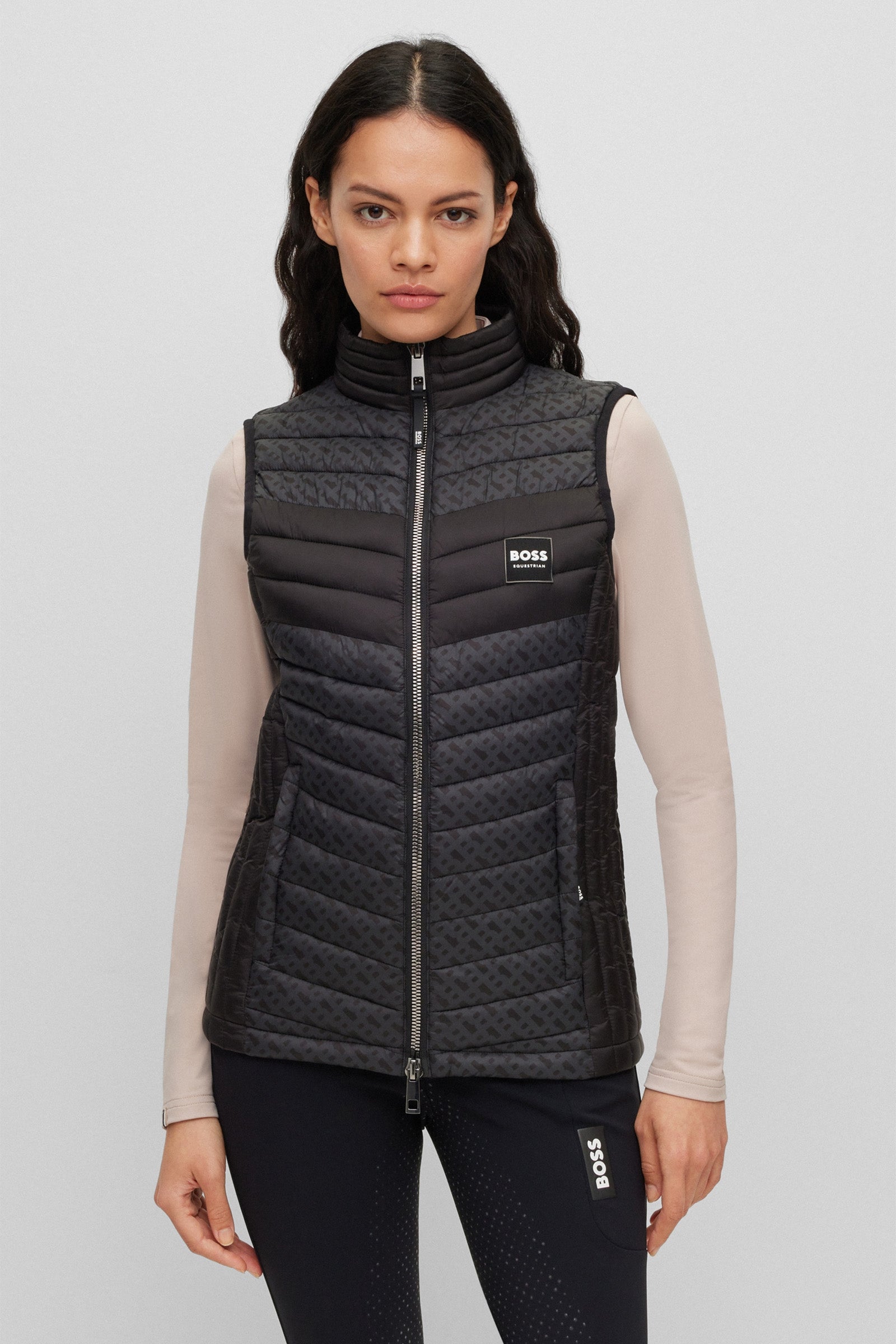 Boss Bea monogram damesvest Dames paardrijkleding
