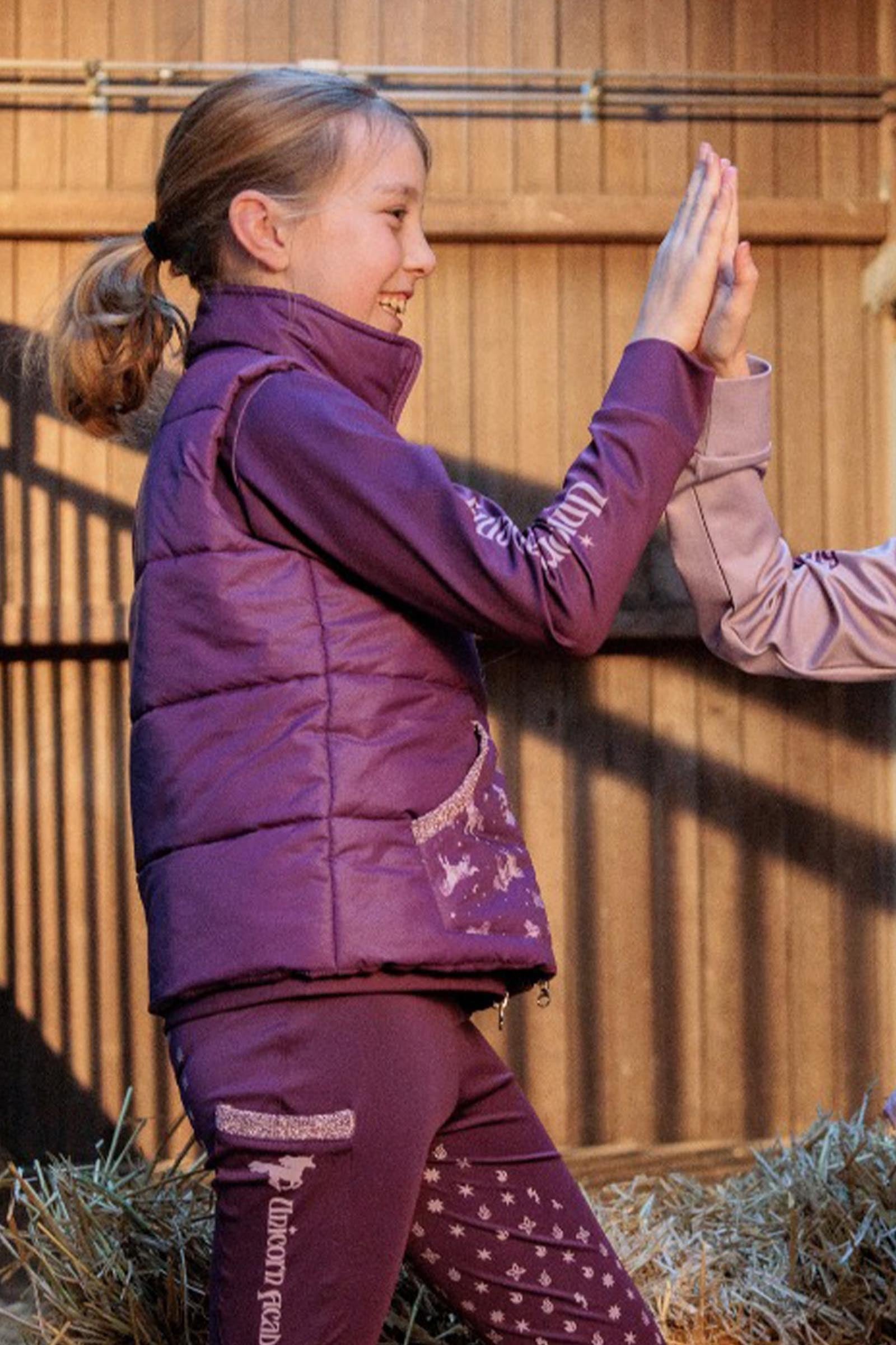 Kavalkade Unicorn Academy Kids´ Light Padded Vest With Glitter Kids Apparel