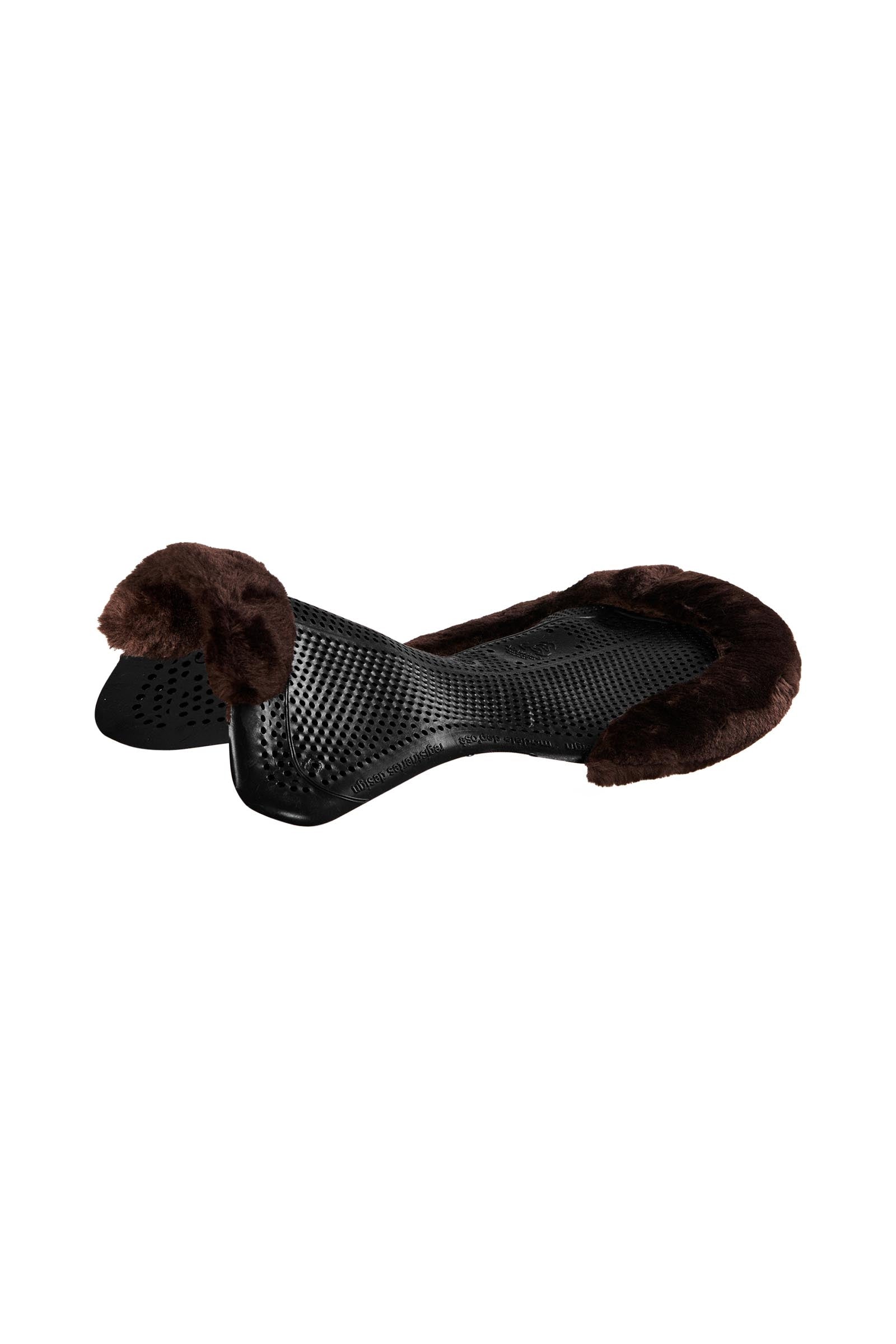 Acavallo Gel Non Slip Classic With Faux Sheepskin Cut-Out Flat Saddle Pads