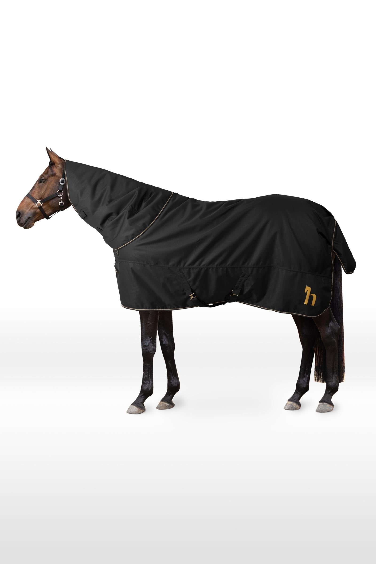 Horze 1200D outdoordeken met afneembaar halsstuk, 200 g Paardendekens