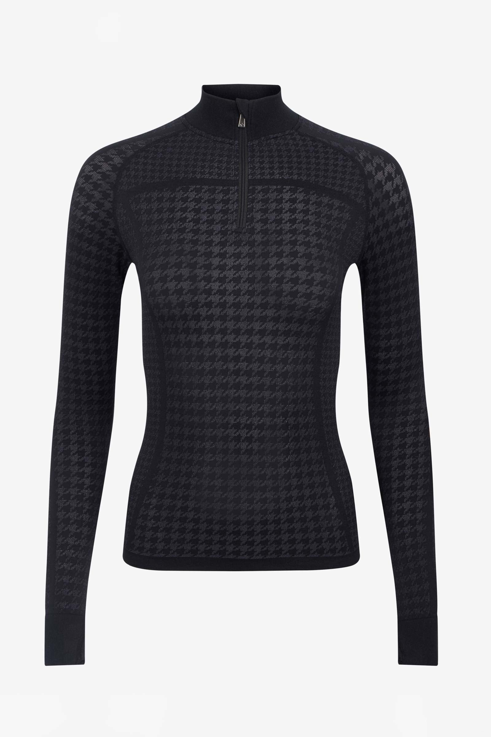 LeMieux Lemieux Aspen Houndstooth Top with Quarter Zip Dames paardrijkleding