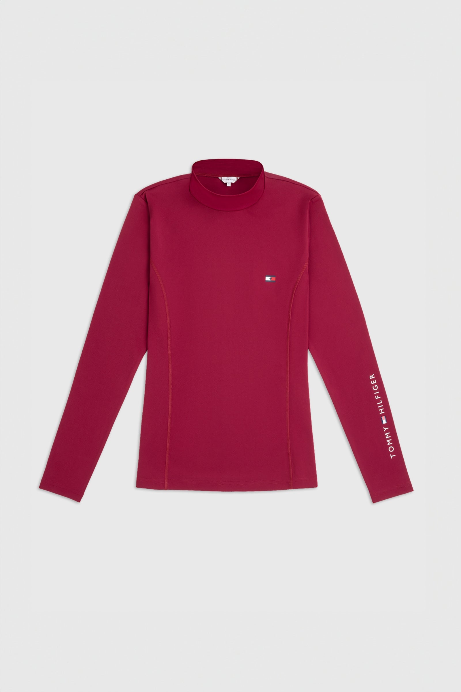 Tommy Hilfiger Equestrian shirt met lange mouwen en hoge hals voor dames Dames paardrijkleding