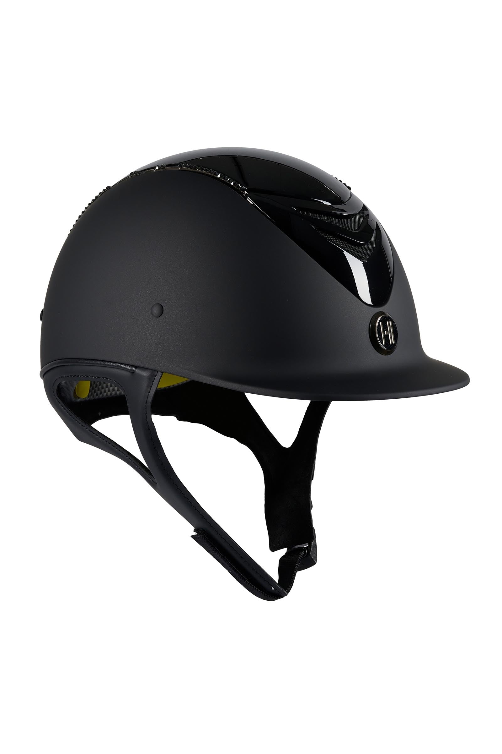 OneK MIPS Defender Glossy Top Swarovski Matt Riding Helmet Paardrijcaps & Bodyprotectors