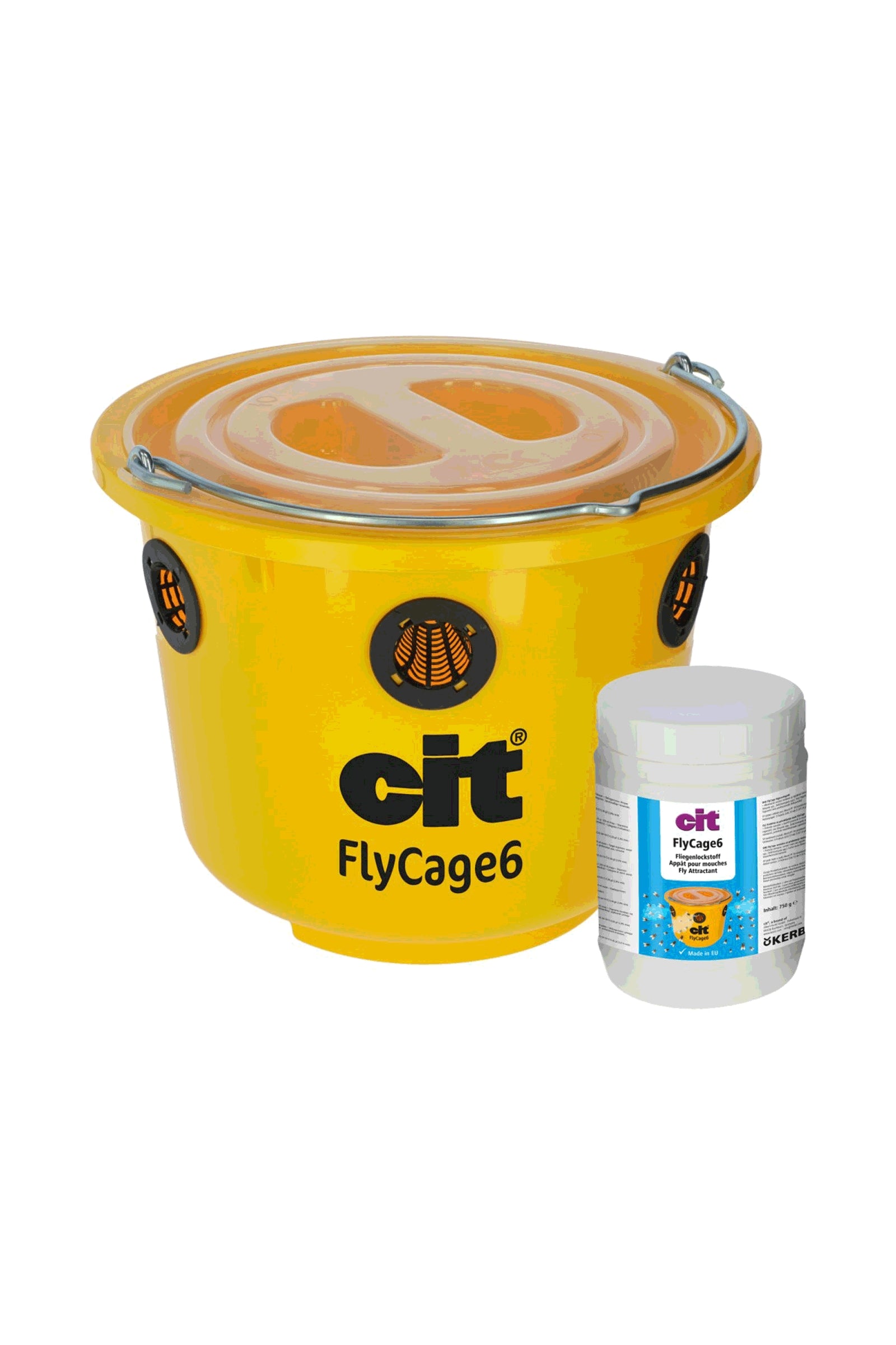 cit FlyCage 6 Fly Trap, Set incl. 750 g Attractant Antifly Protection for Horses