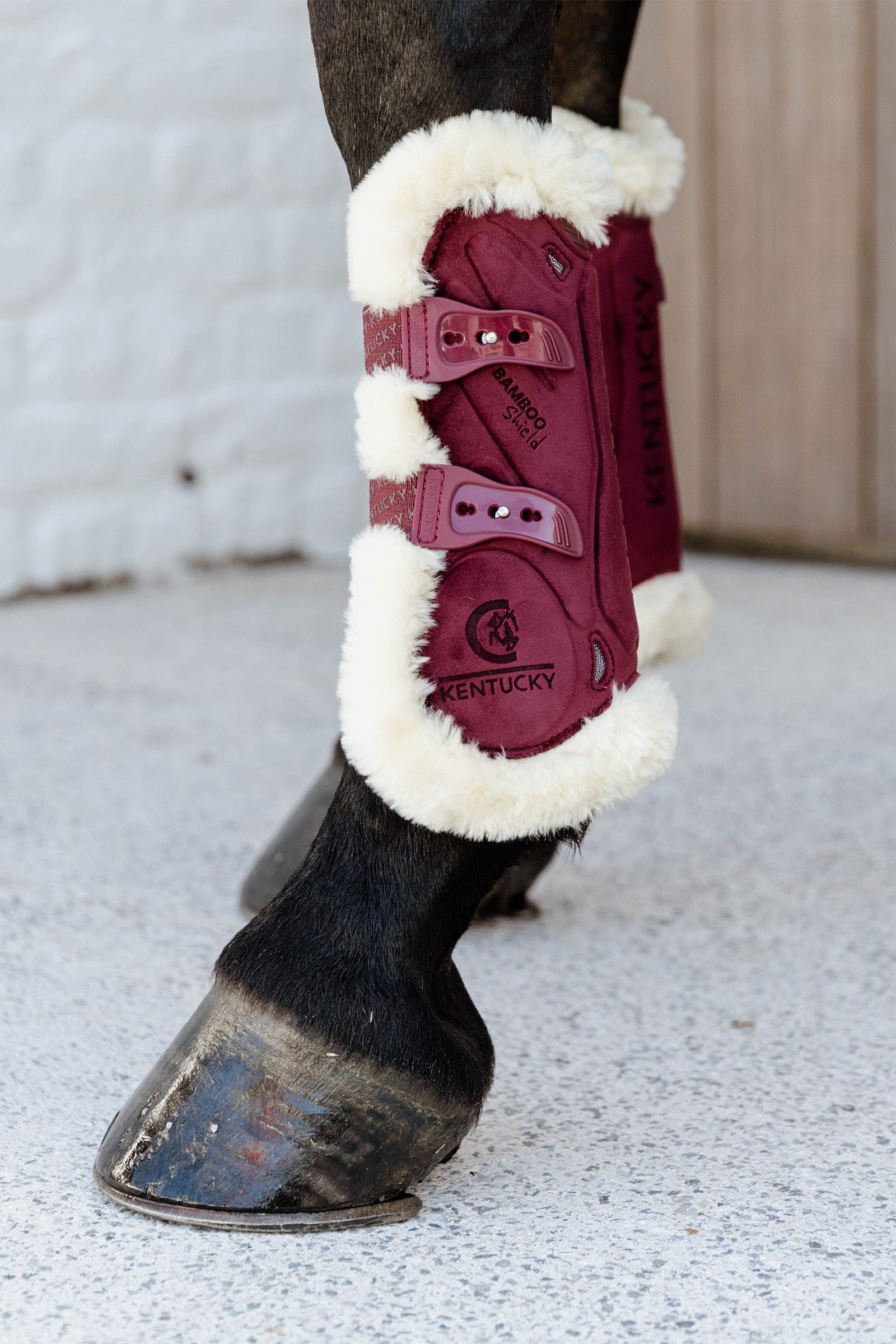 Kentucky Horsewear Veganistische schapenvacht bamboe elastische fluwelen peesbeschermers Leg Protection & Hoof Protection for Horses