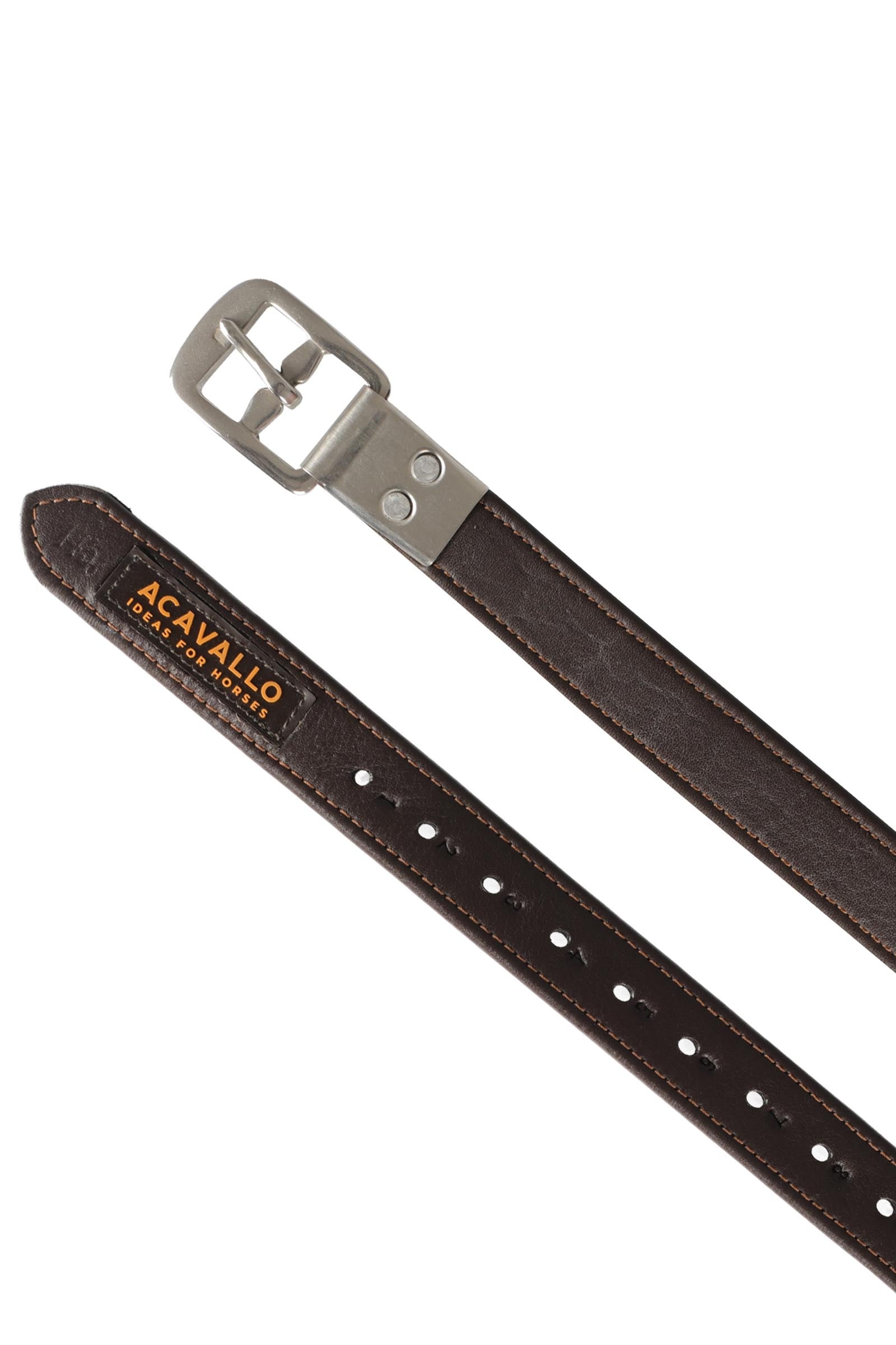 Acavallo Kalfsleren Stijgbeugelriemen met Omsloten Gesp Zadels & Singels