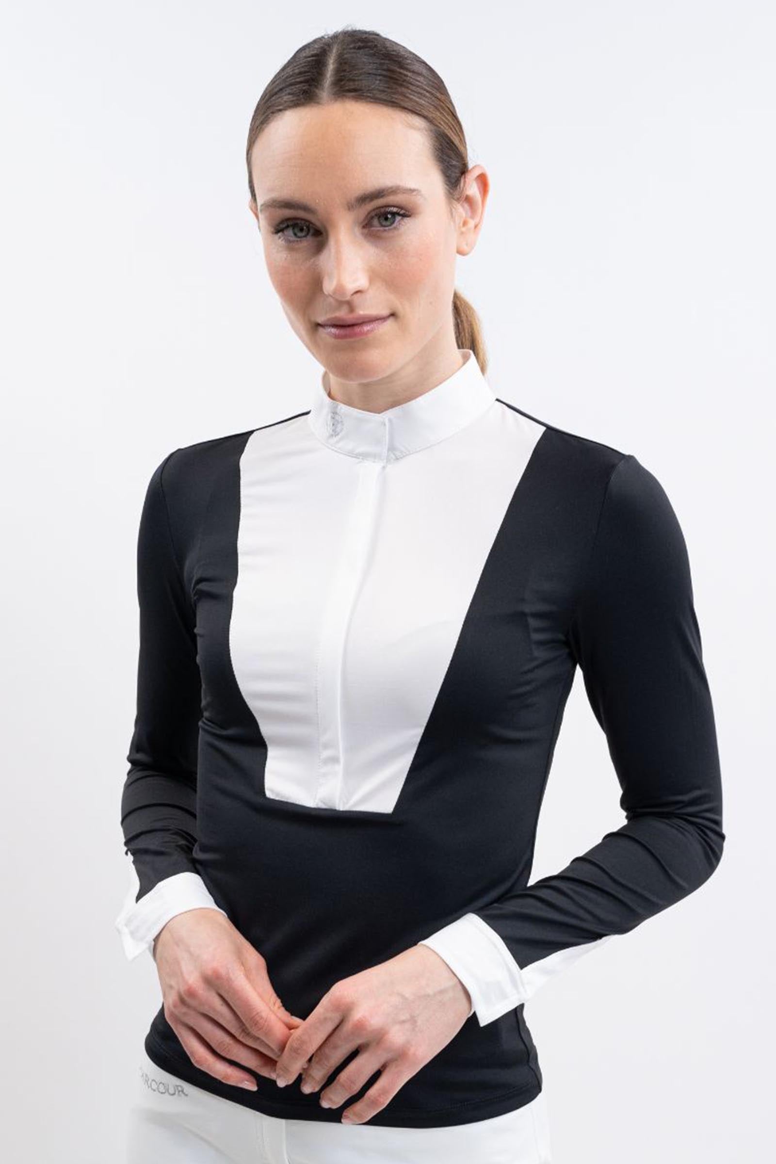 Harcour Stella dames wedstrijdpolo LS Dames paardrijkleding