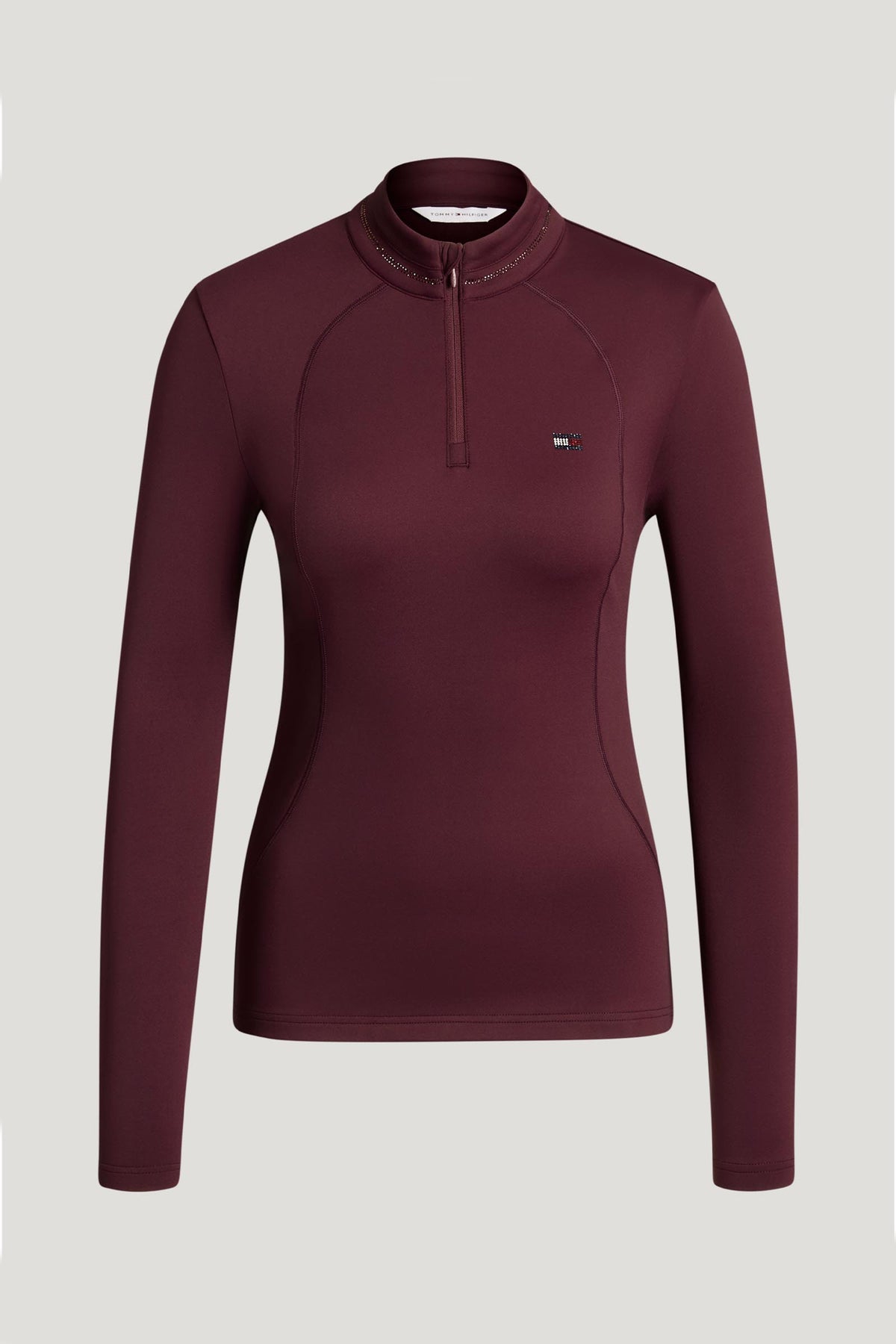 Tommy Hilfiger Equestrian Cady Women 1/4 Zip Rhinestone Training Top Women’s Riding Clothing