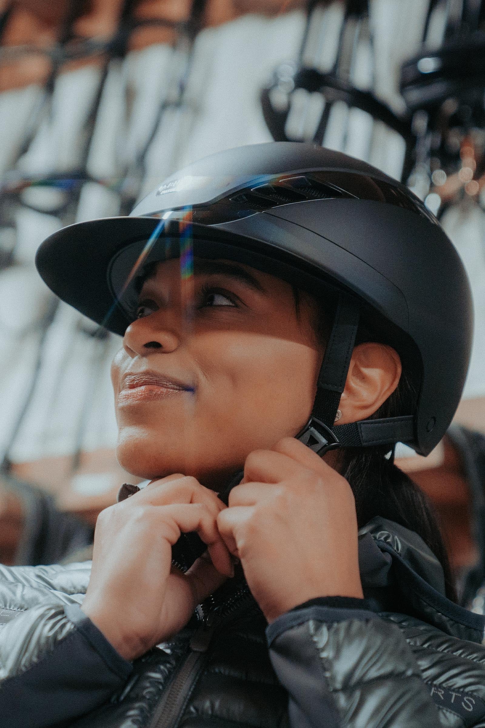 Abus Airluxe Pure Long Visor Riding Helmet Safety Equipment
