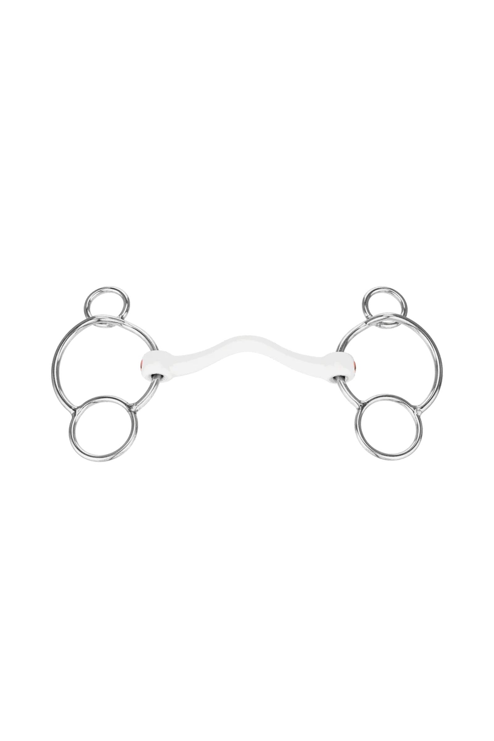 Sprenger Nathe CM 3-ring bit, zachte stang met tongboog, 15 mm, thermoplast Bitten