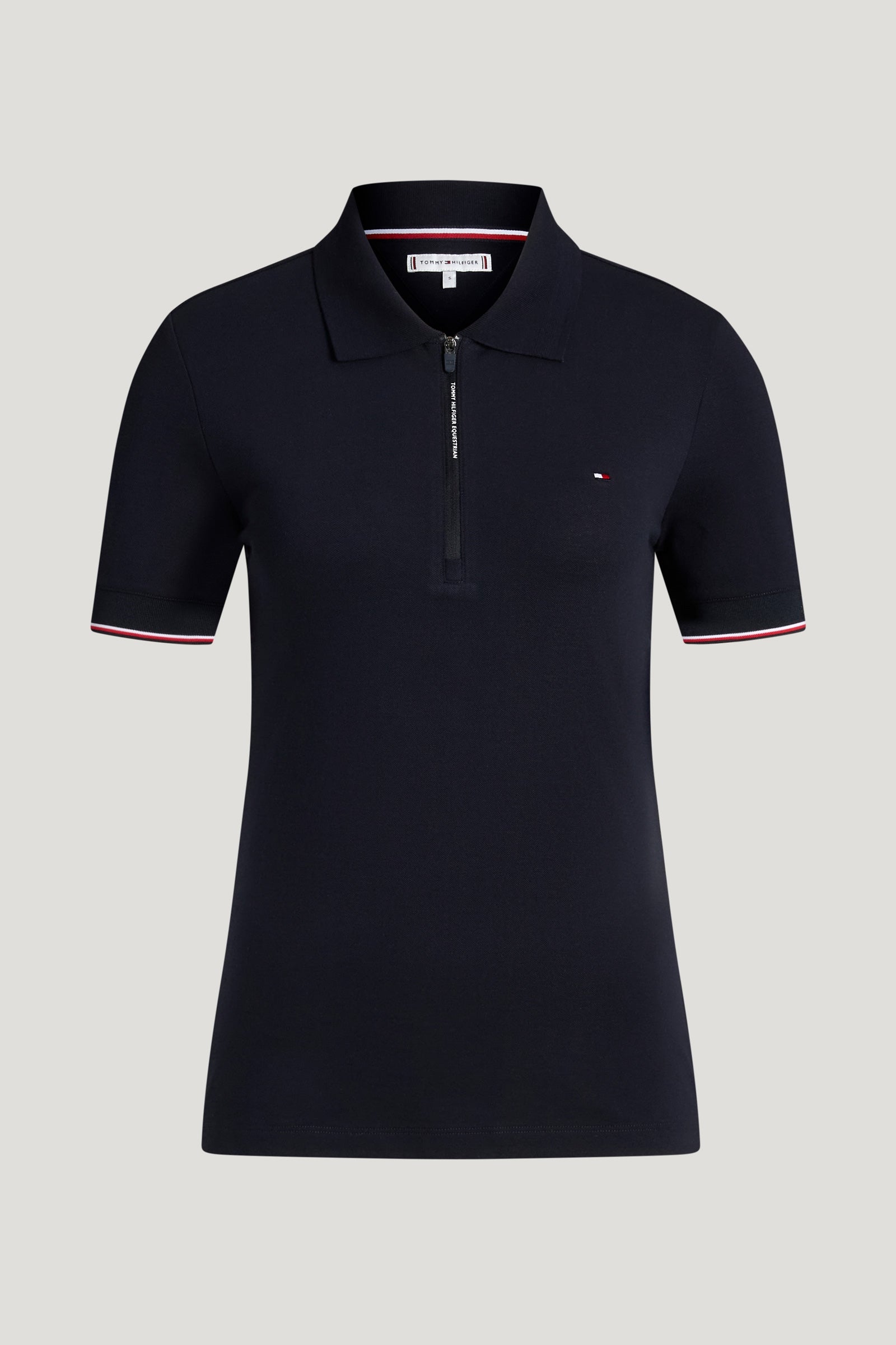 Tommy Hilfiger Equestrian Anaheim dames poloshirt met rits Dames paardrijkleding