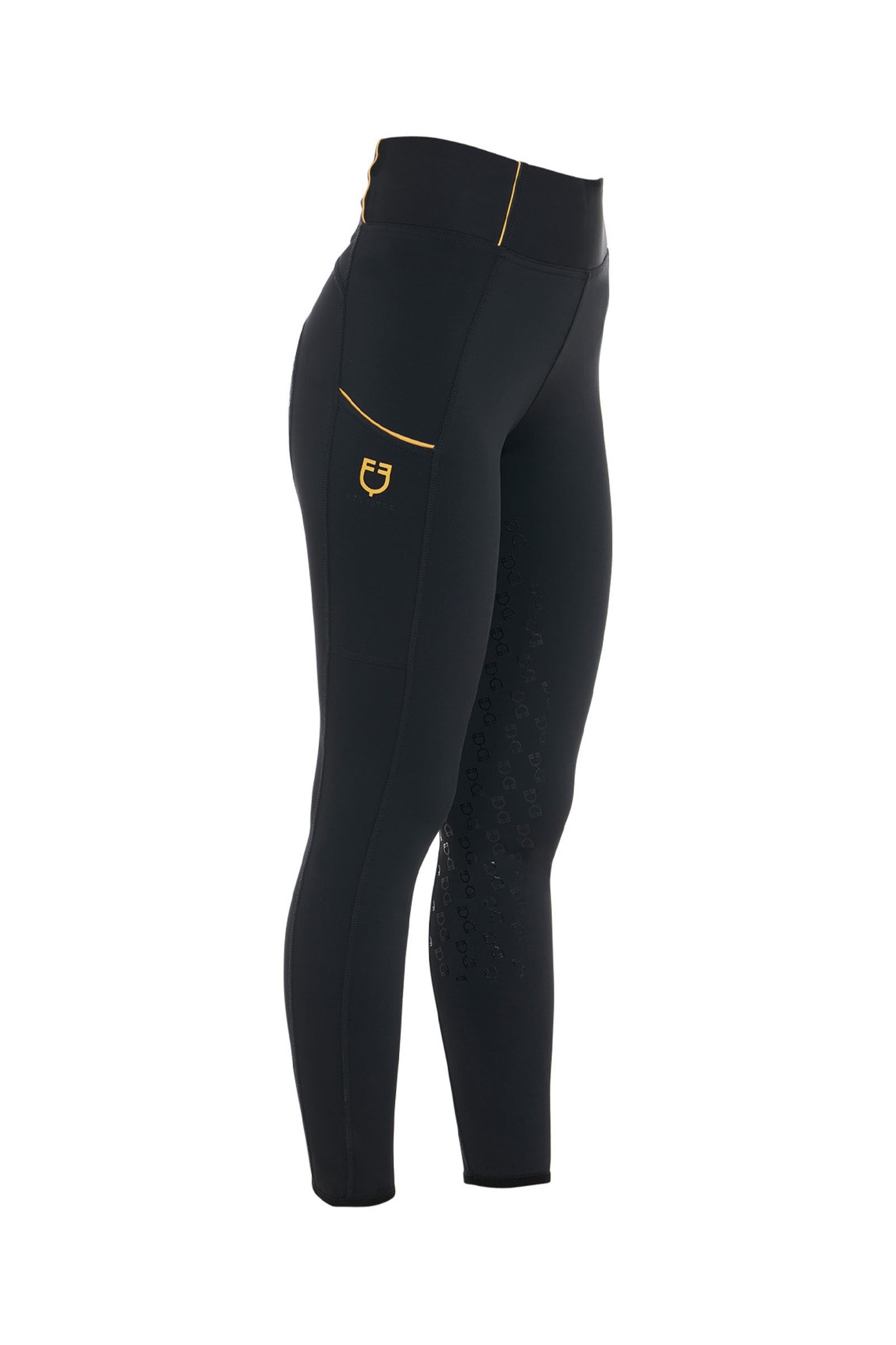 Equestro Women's Slim Fit Full Grip High-Waisted Leggings Womens Breeches